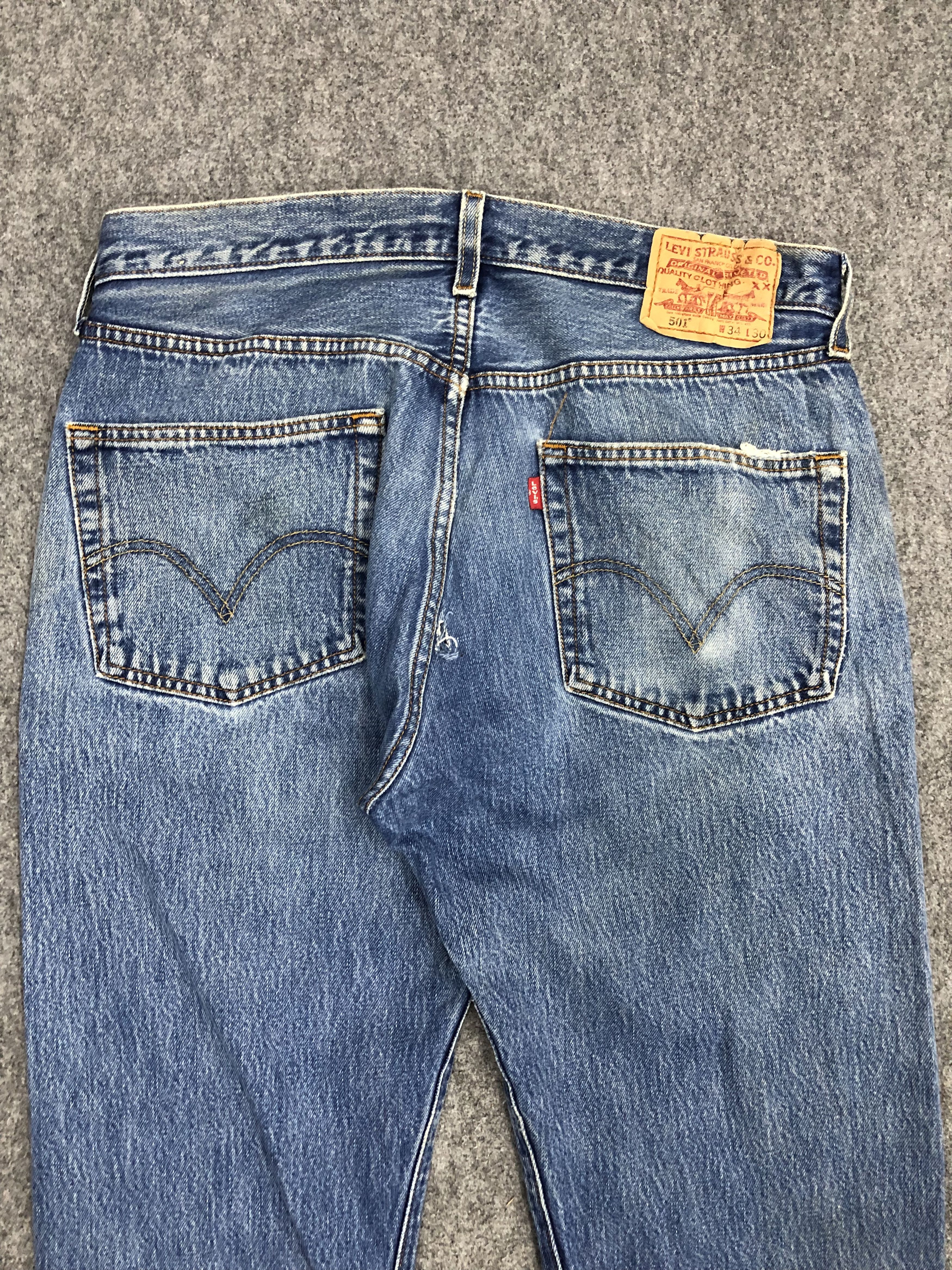 Levi's Vintage 90s Levis 501 Light Wash Jeans DP0980 Size US 33 - 4 Thumbnail