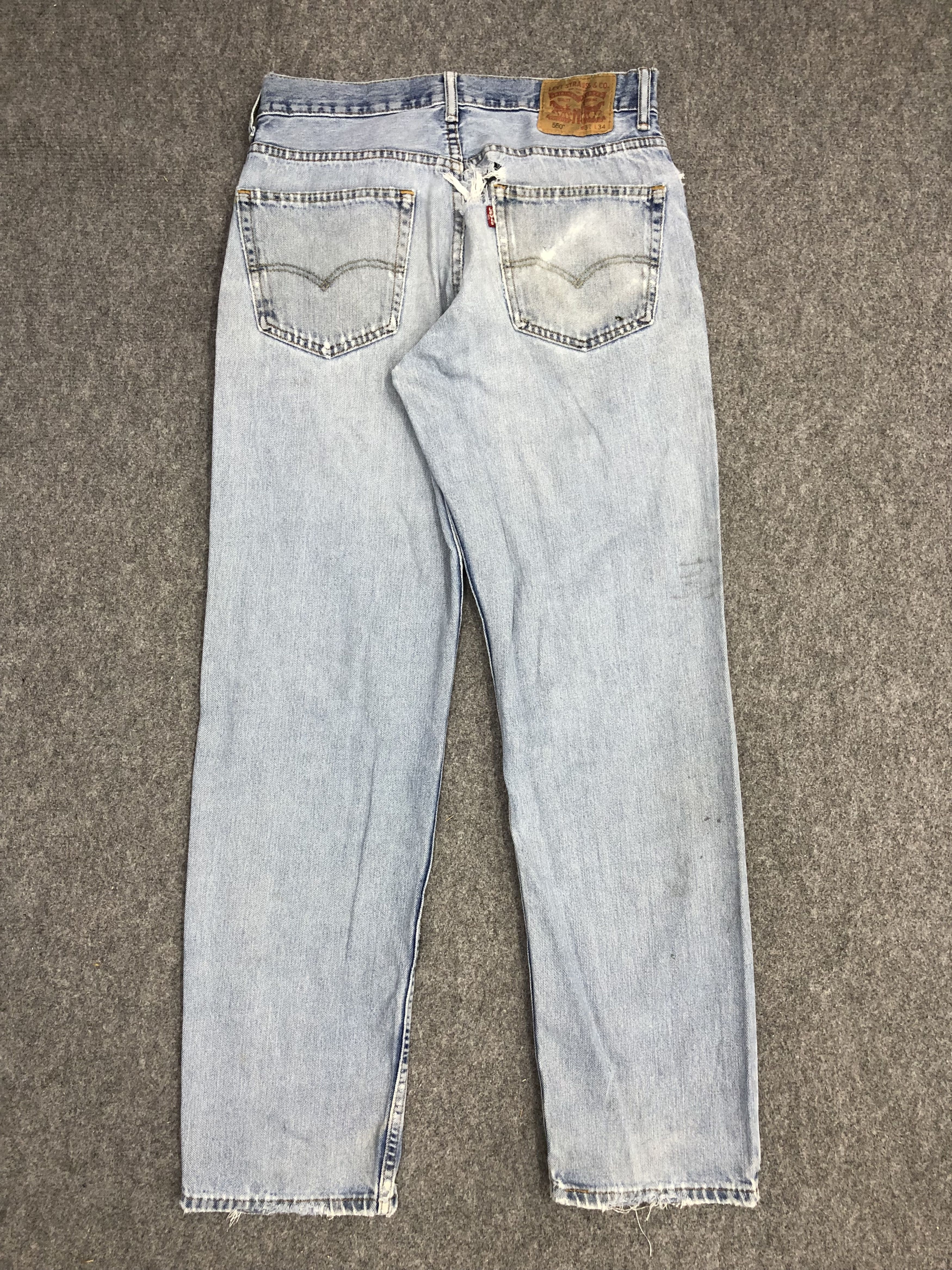 Levi's × Vintage Vintage Levis 550 Light Wash Jeans DP0972 Size US 33 - 3 Thumbnail