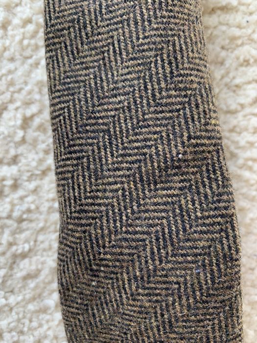 Twillory Brown Herringbone Slim Tweed Tie | Grailed