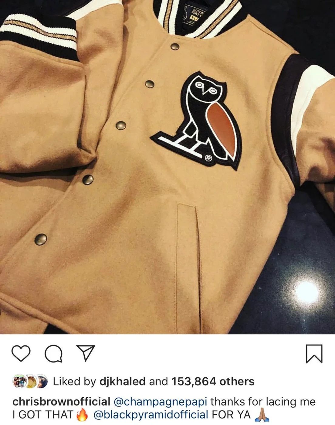 Drake OVO SOPHOMORE JACKET - KHAKI TEAM VARSITY JACKET 2017 Size US XL / EU 56 / 4 - 7 Thumbnail