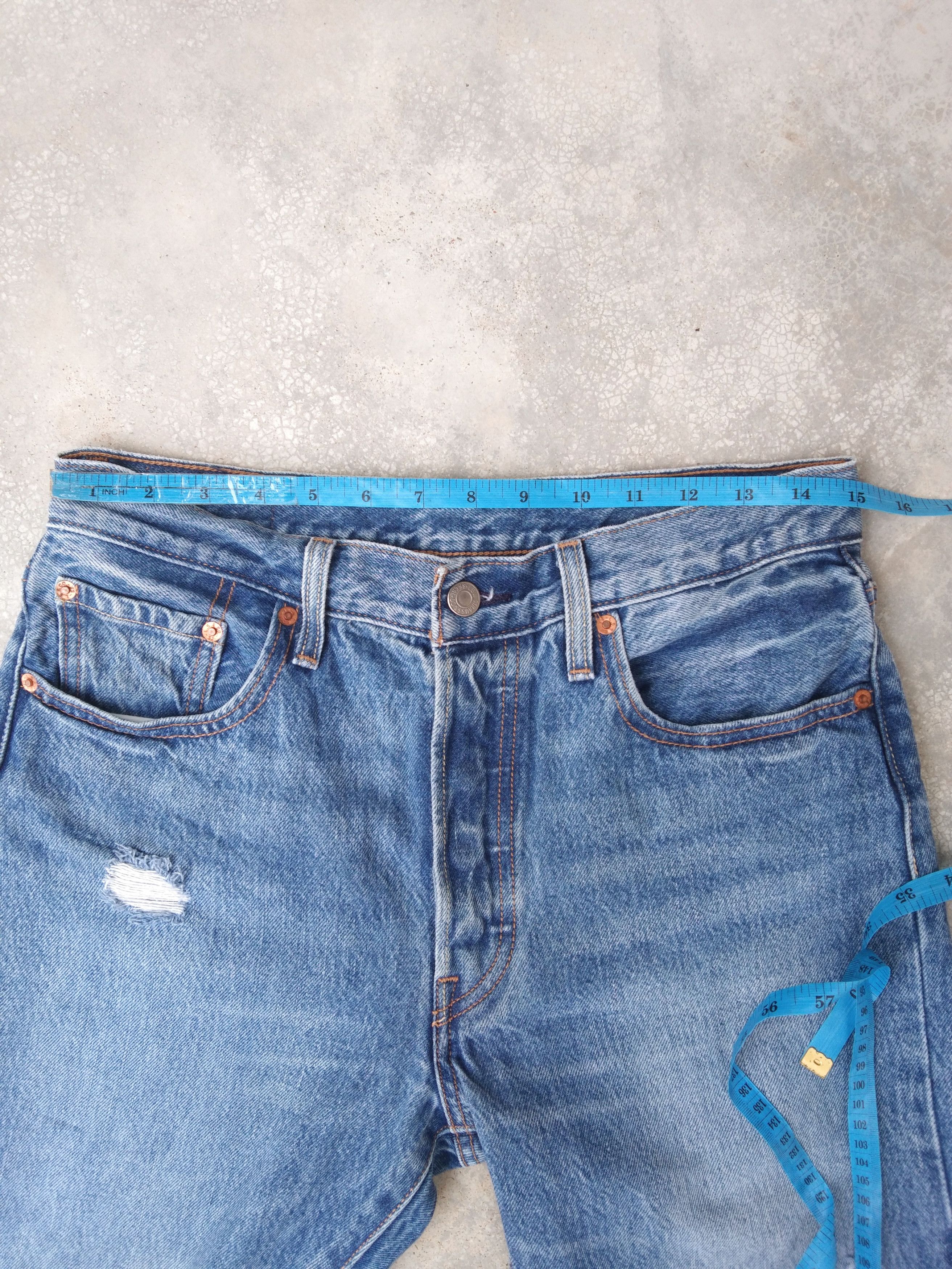 Levi's Vintage Levi's 501 Skinny Distressed Jeans 30x30 Size US 30 / EU 46 - 7 Thumbnail