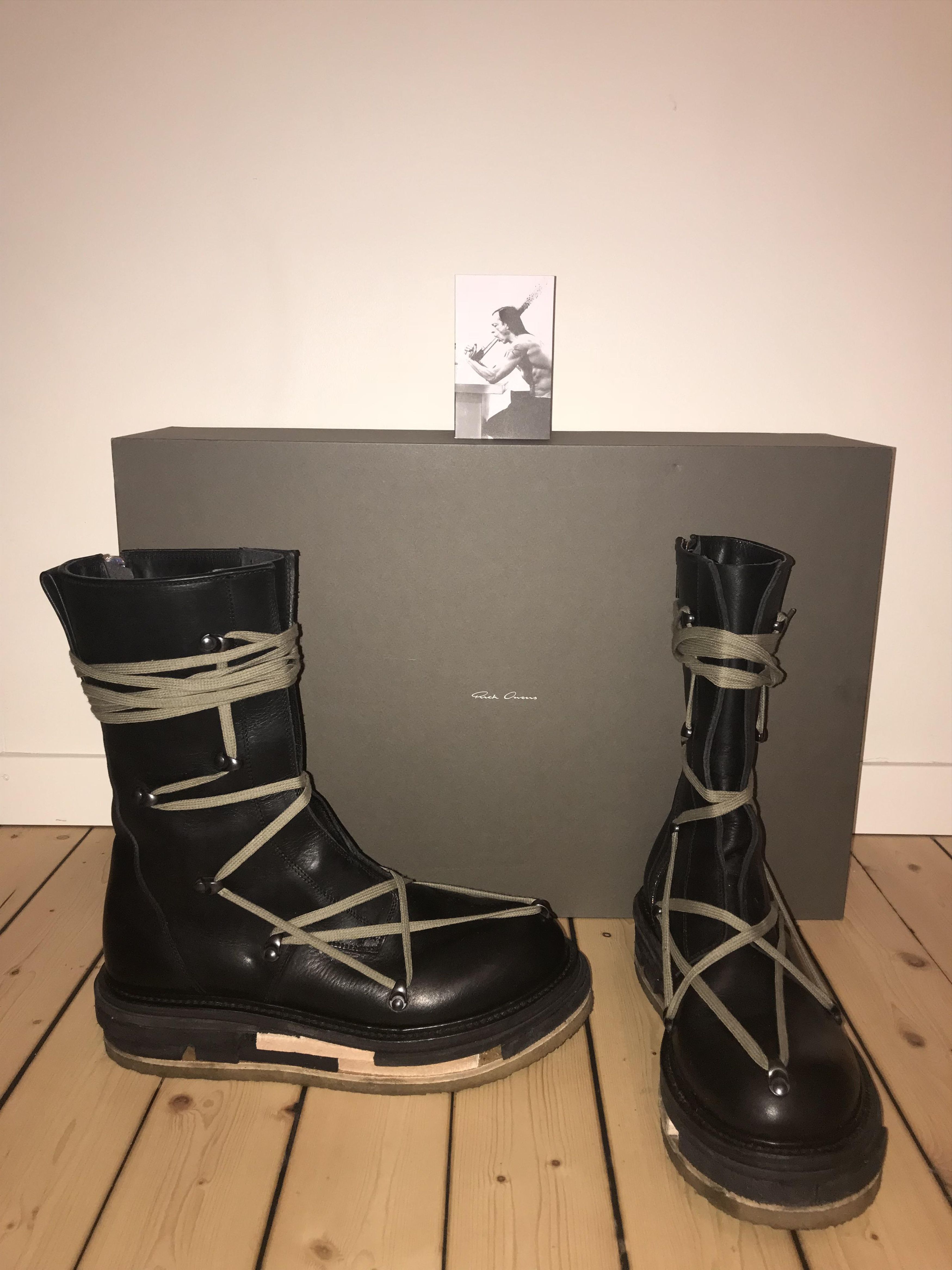 Rick Owens Lace up Creeper Boots