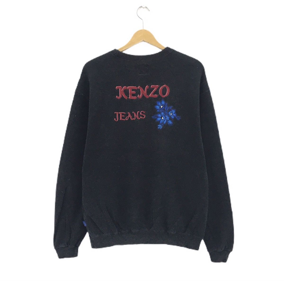 Kenzo Kenzo Jeans Flowers Crewneck Sweatshirt Embroidered Logo Size US M / EU 48-50 / 2 - 1 Thumbnail
