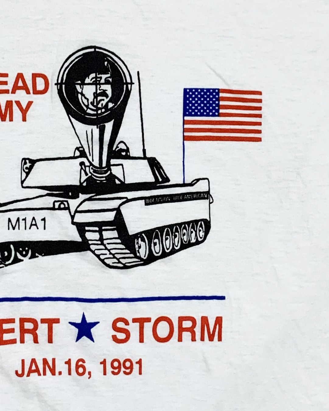 Vintage 1991 / 91" Desert Storm / Saddam Hussein T shirt Size US M / EU 48-50 / 2 - 5 Thumbnail