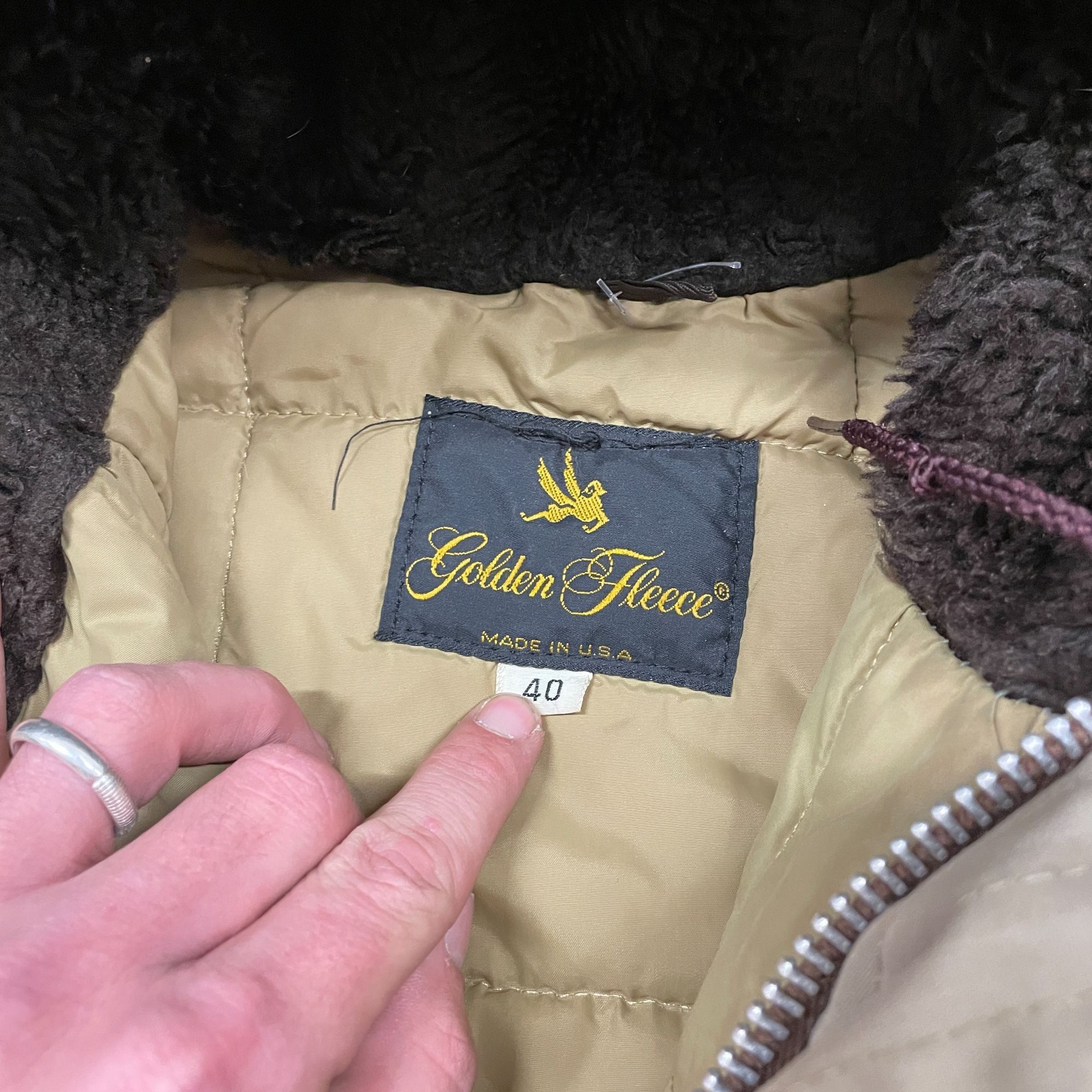 60s VTG Olive Khaki Golden Fleece N2B Military Style Flight