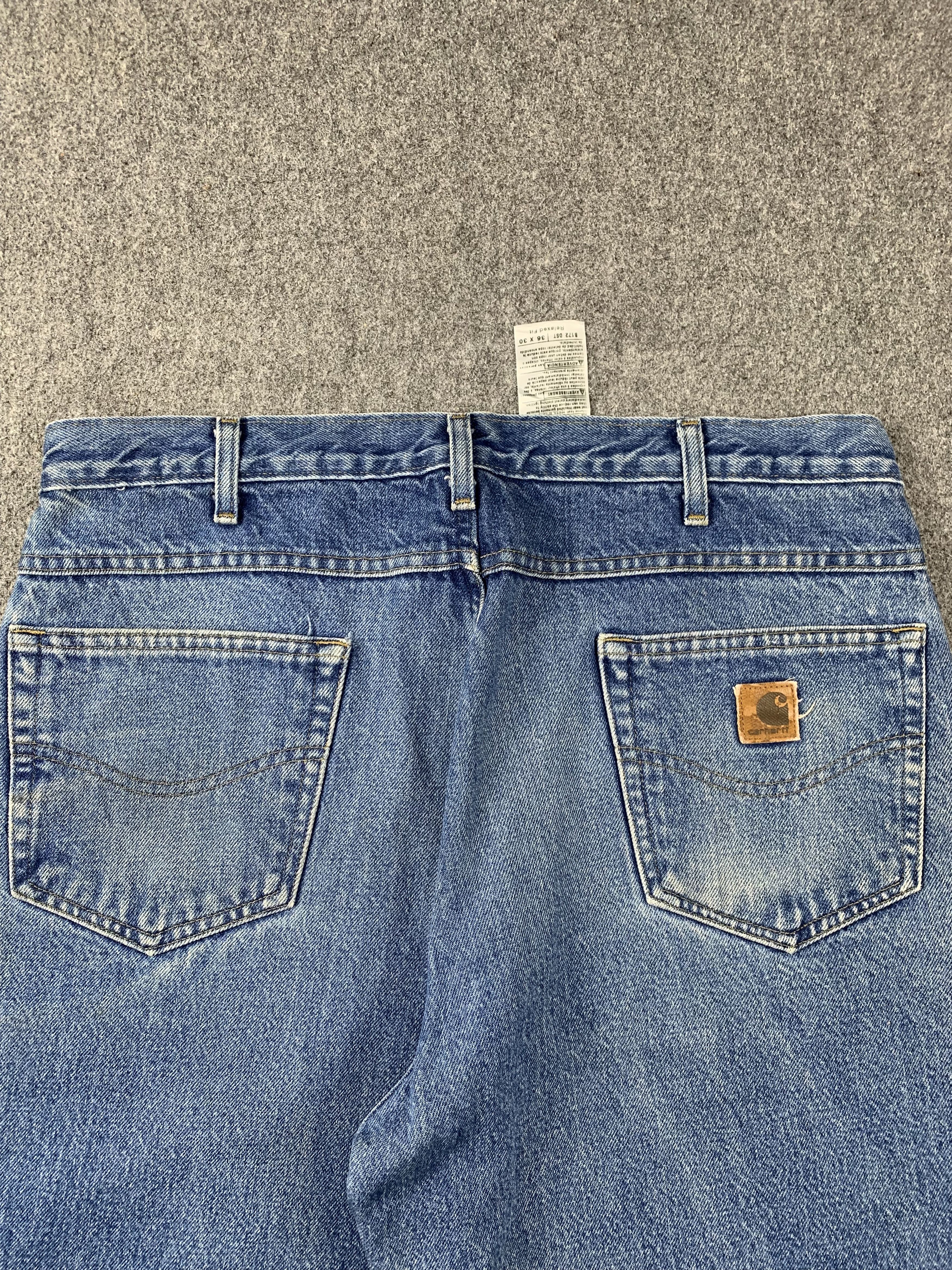 Carhartt Vintage Carhartt Faded Blue Jeans DP1987 Size US 35 - 4 Thumbnail