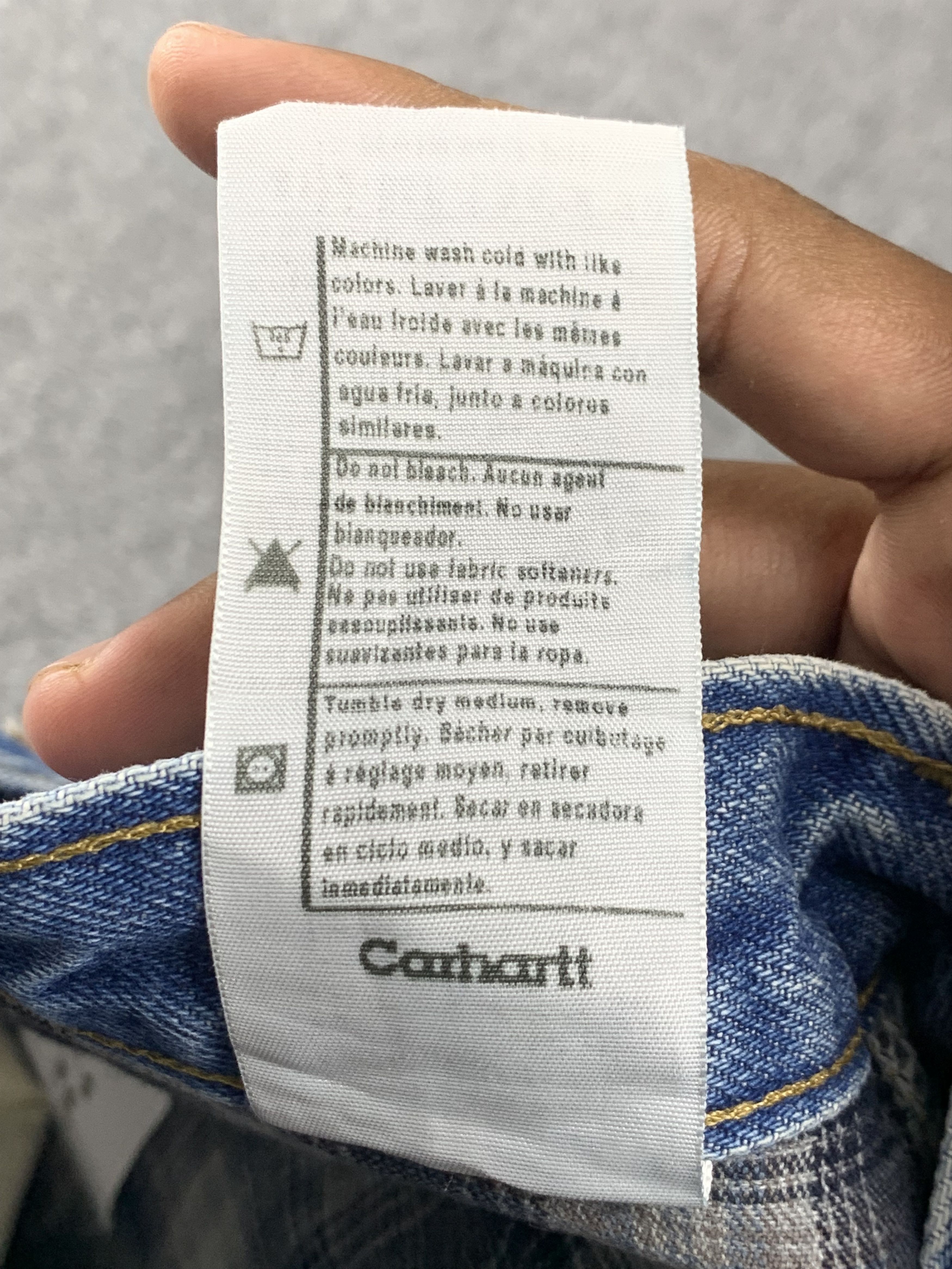 Carhartt Vintage Carhartt Faded Blue Jeans DP1987 Size US 35 - 7 Thumbnail