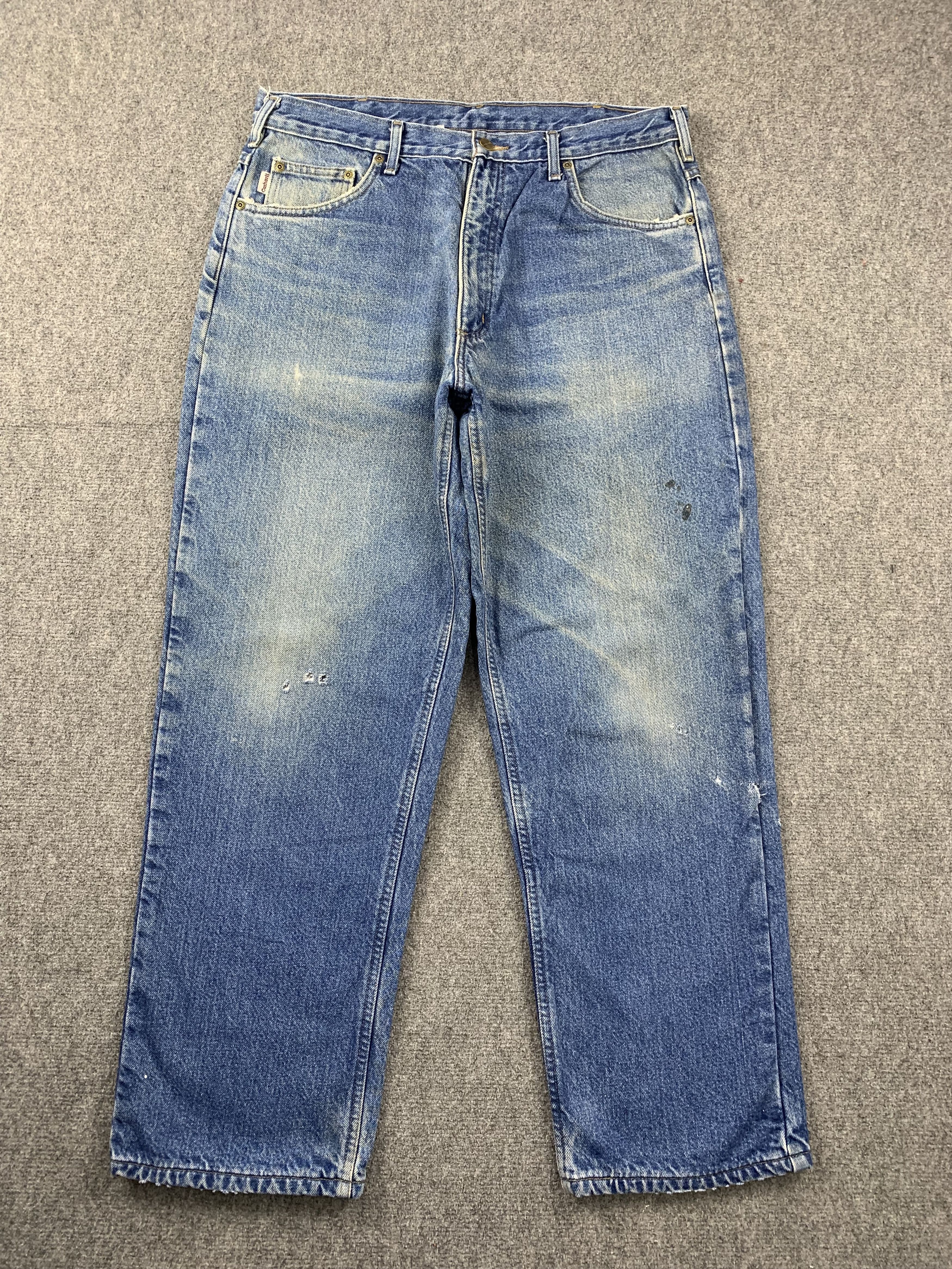 Carhartt Vintage Carhartt Faded Blue Jeans DP1987 Size US 35 - 1 Thumbnail