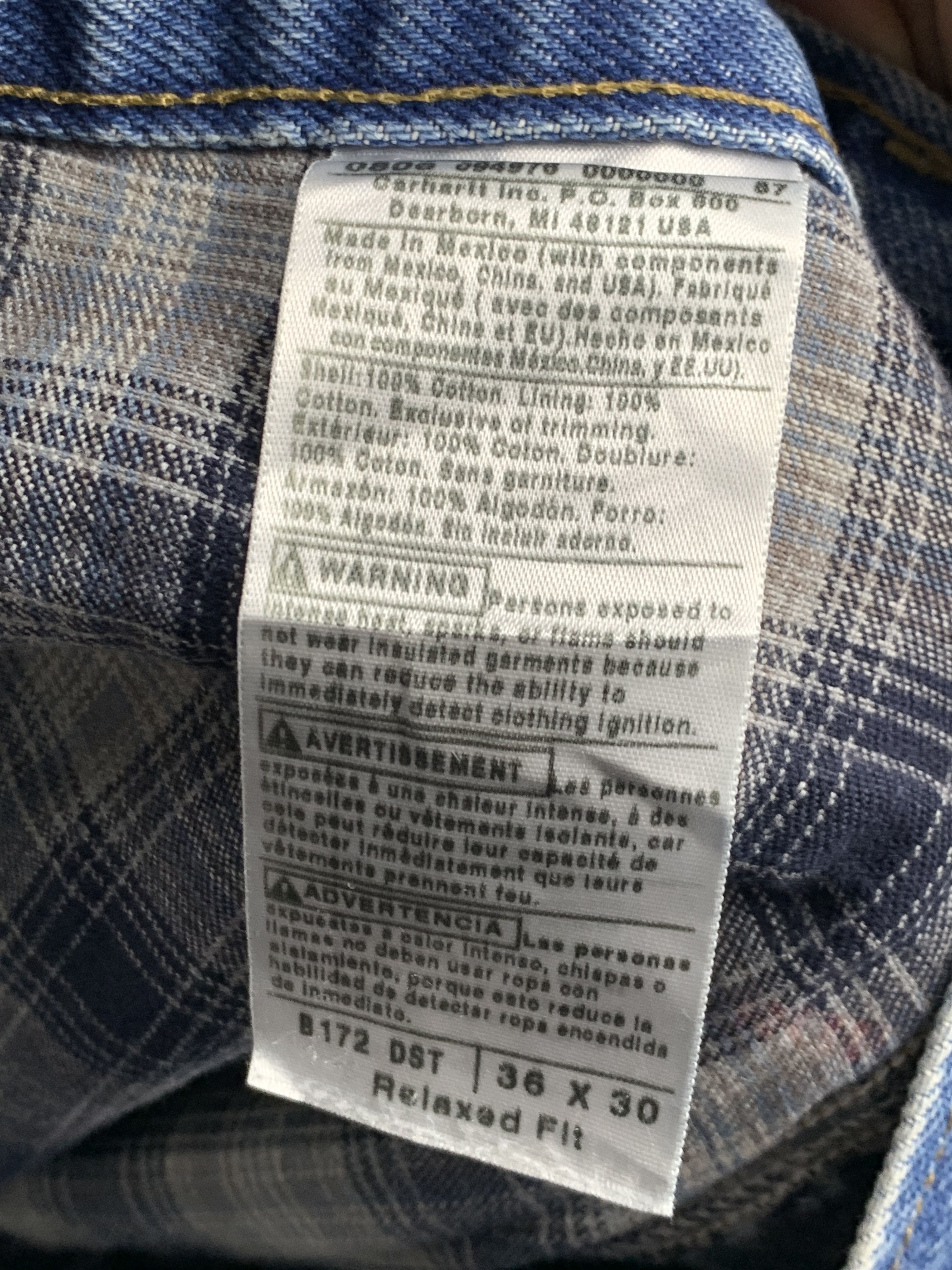 Carhartt Vintage Carhartt Faded Blue Jeans DP1987 Size US 35 - 6 Thumbnail