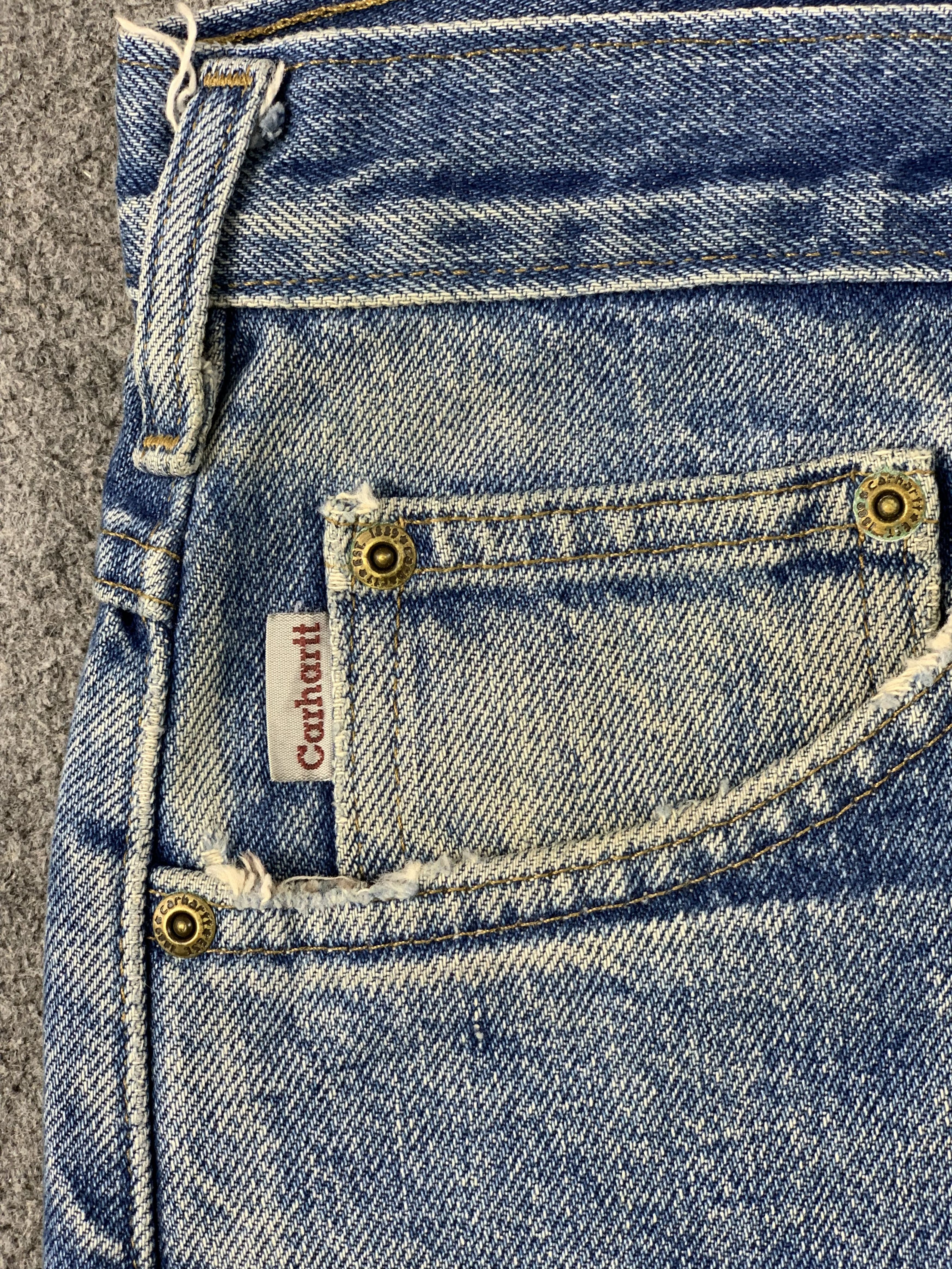Carhartt Vintage Carhartt Faded Blue Jeans DP1987 Size US 35 - 9 Thumbnail