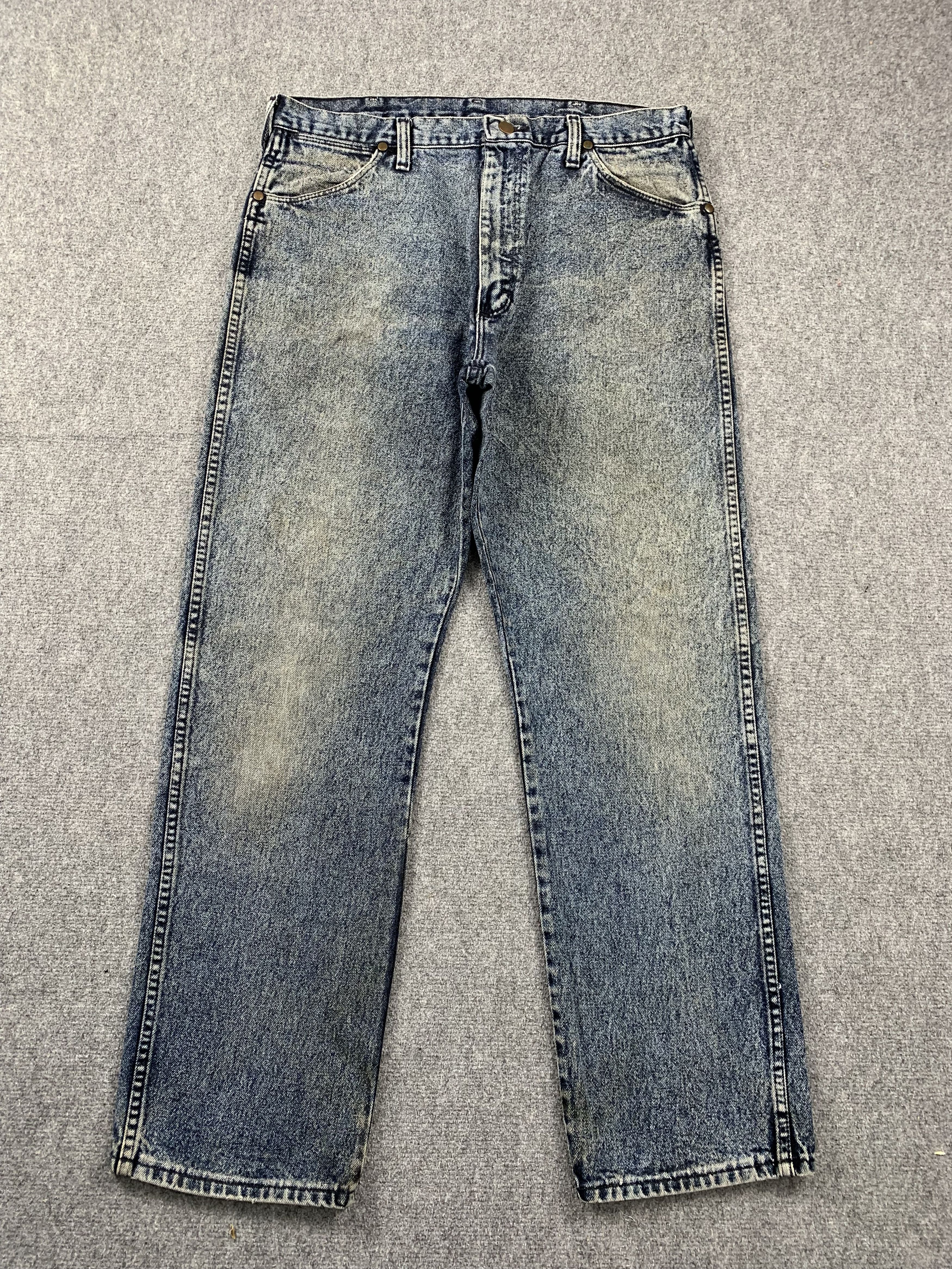Vintage × Wrangler 70s Wrangler Vintage Acid Wash Jeans Size US 34 / EU 50 - 1 Thumbnail