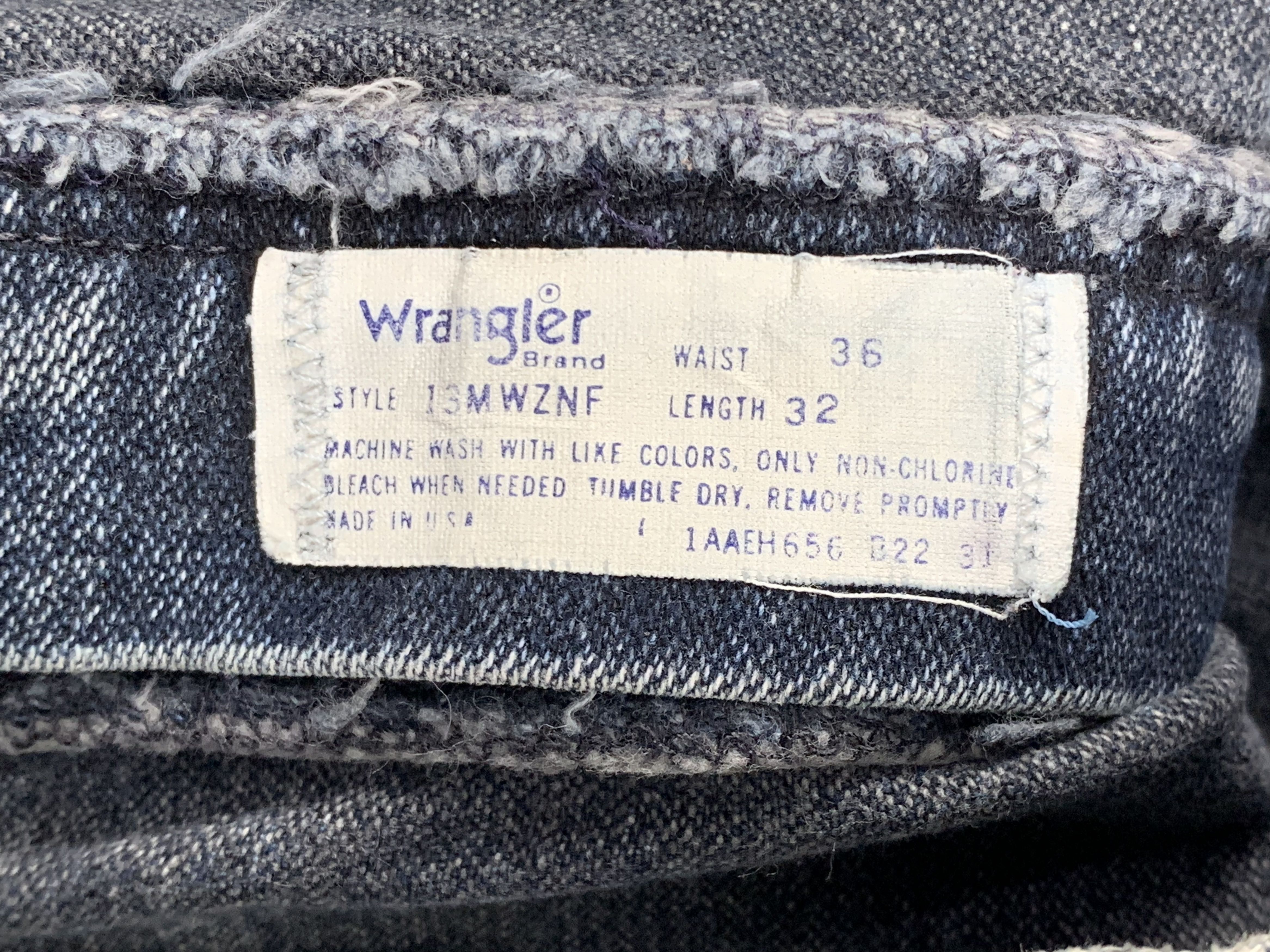 Vintage × Wrangler 70s Wrangler Vintage Acid Wash Jeans Size US 34 / EU 50 - 5 Thumbnail