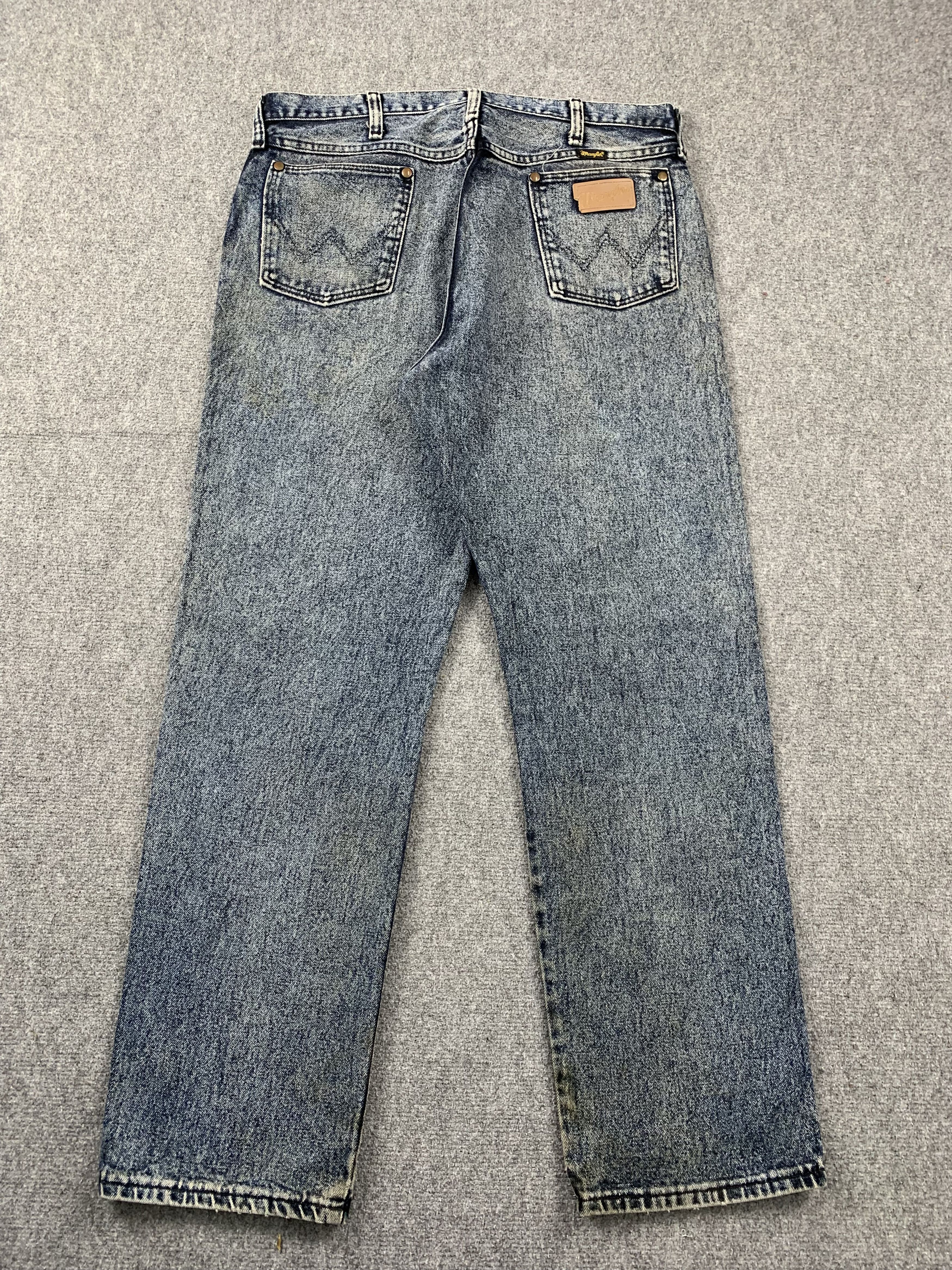 Vintage × Wrangler 70s Wrangler Vintage Acid Wash Jeans Size US 34 / EU 50 - 3 Thumbnail