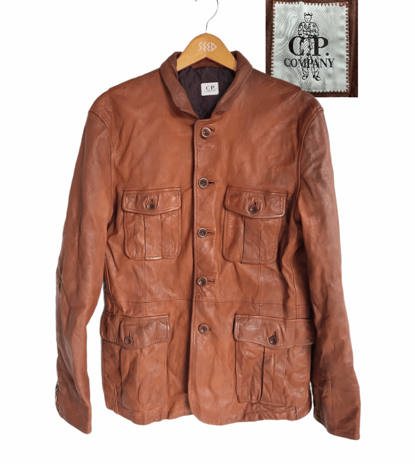 C.P. Company × Vintage VINTAGE CP COMPANY LEATHER JACKET A064 Size S / US 4 / IT 40 - 1 Thumbnail