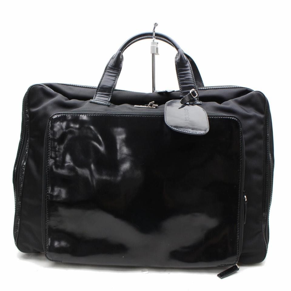 Gucci Rare Black Briefcase Bag Carry-On Suitcase 854675