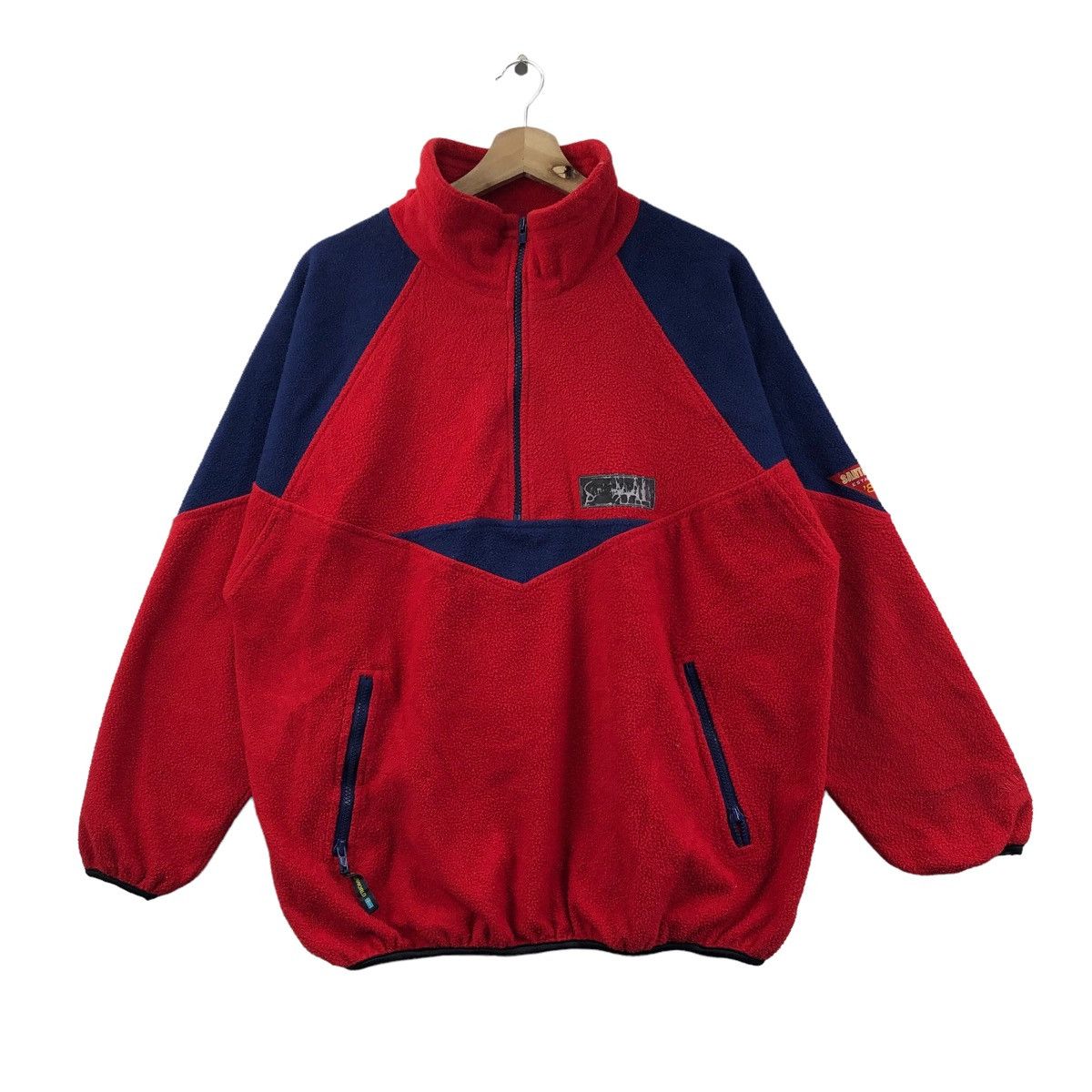 Vintage 1984 SANTAWORLD CAPTAIN SANTA Half Zipper Fleece