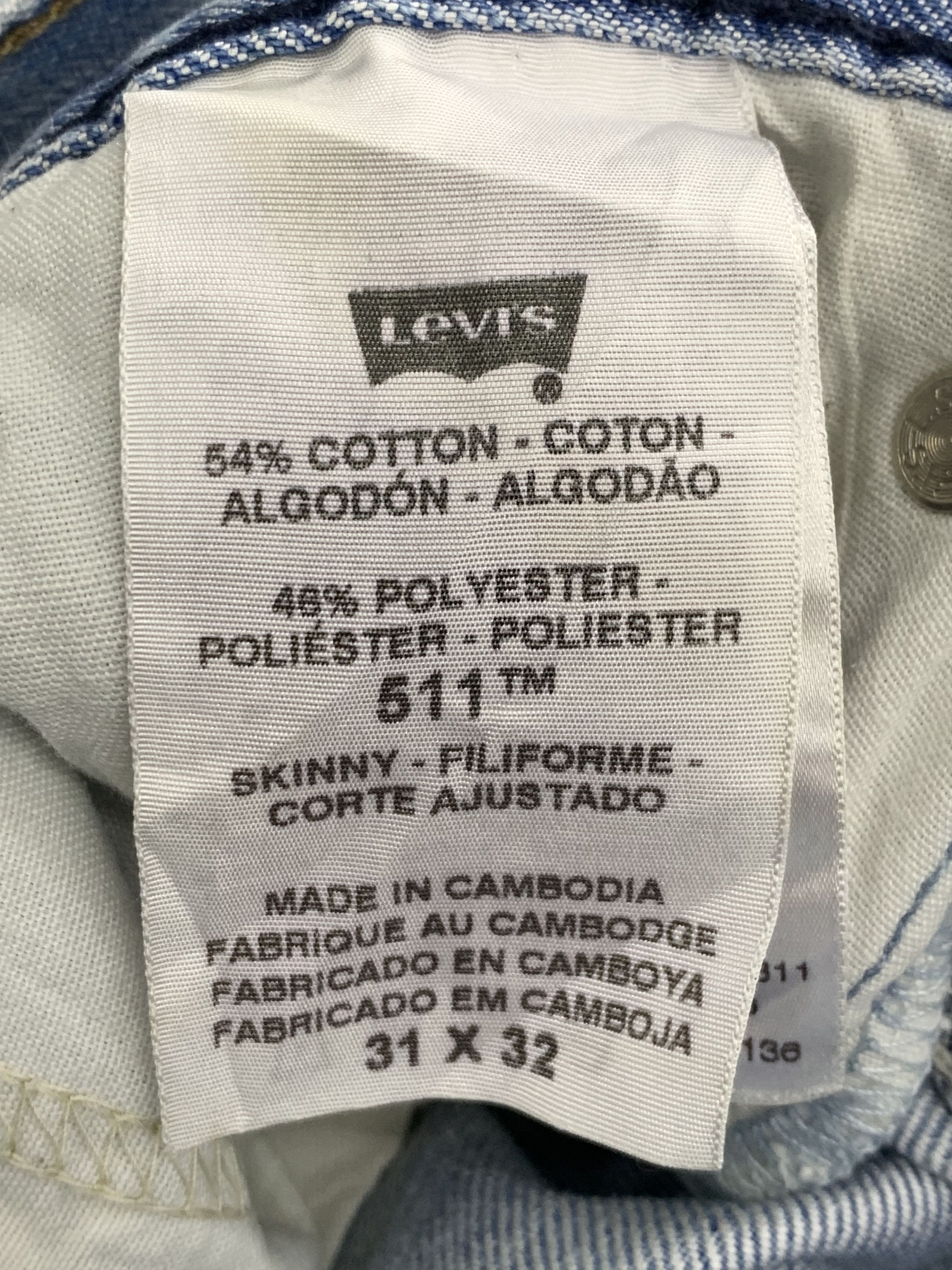 Levi's Vintage Levis 511 Light Wash Jeans DP2075 Size US 32 / EU 48 - 7 Thumbnail