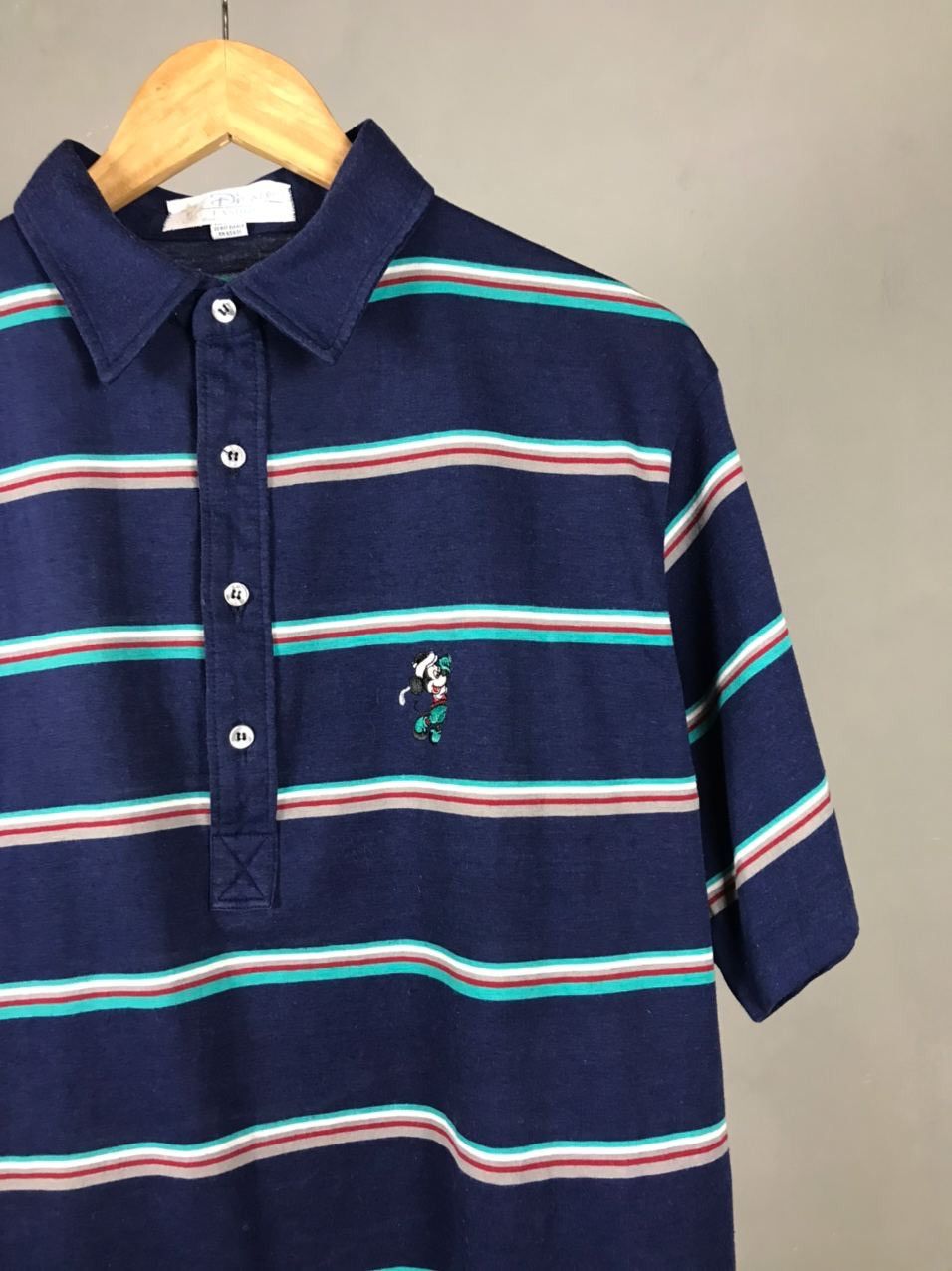 Disney × Vintage Disney Mickey Mouse vintage navy blue polo tee made in USA Size US L / EU 52-54 / 3 - 2 Thumbnail