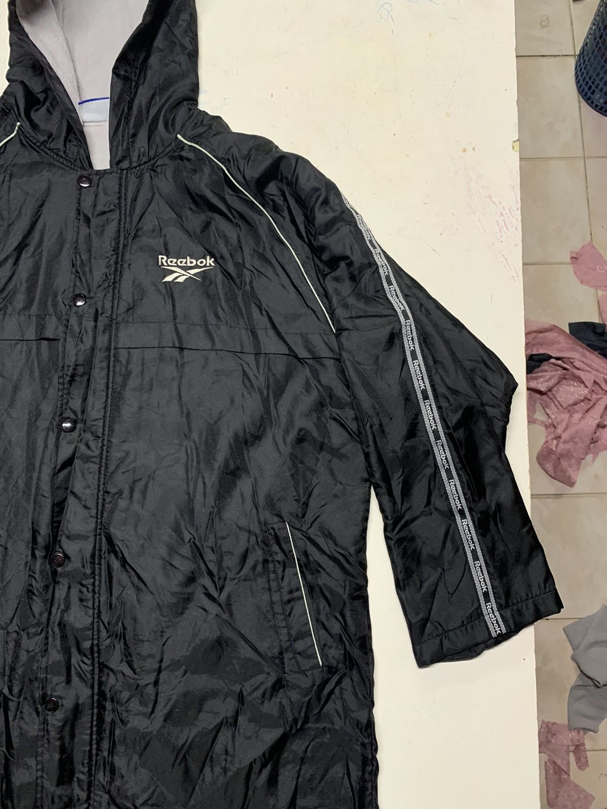 Reebok Vintage Reebok long jacket hoodie Size US XL / EU 56 / 4 - 3 Thumbnail