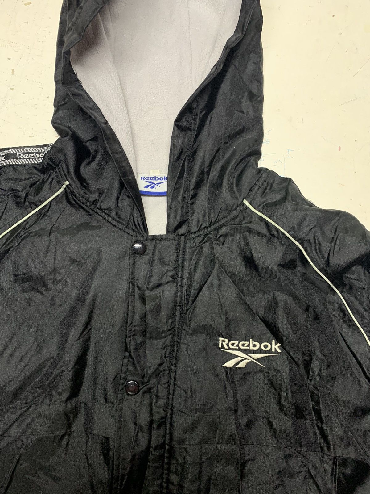 Reebok Vintage Reebok long jacket hoodie Size US XL / EU 56 / 4 - 4 Thumbnail