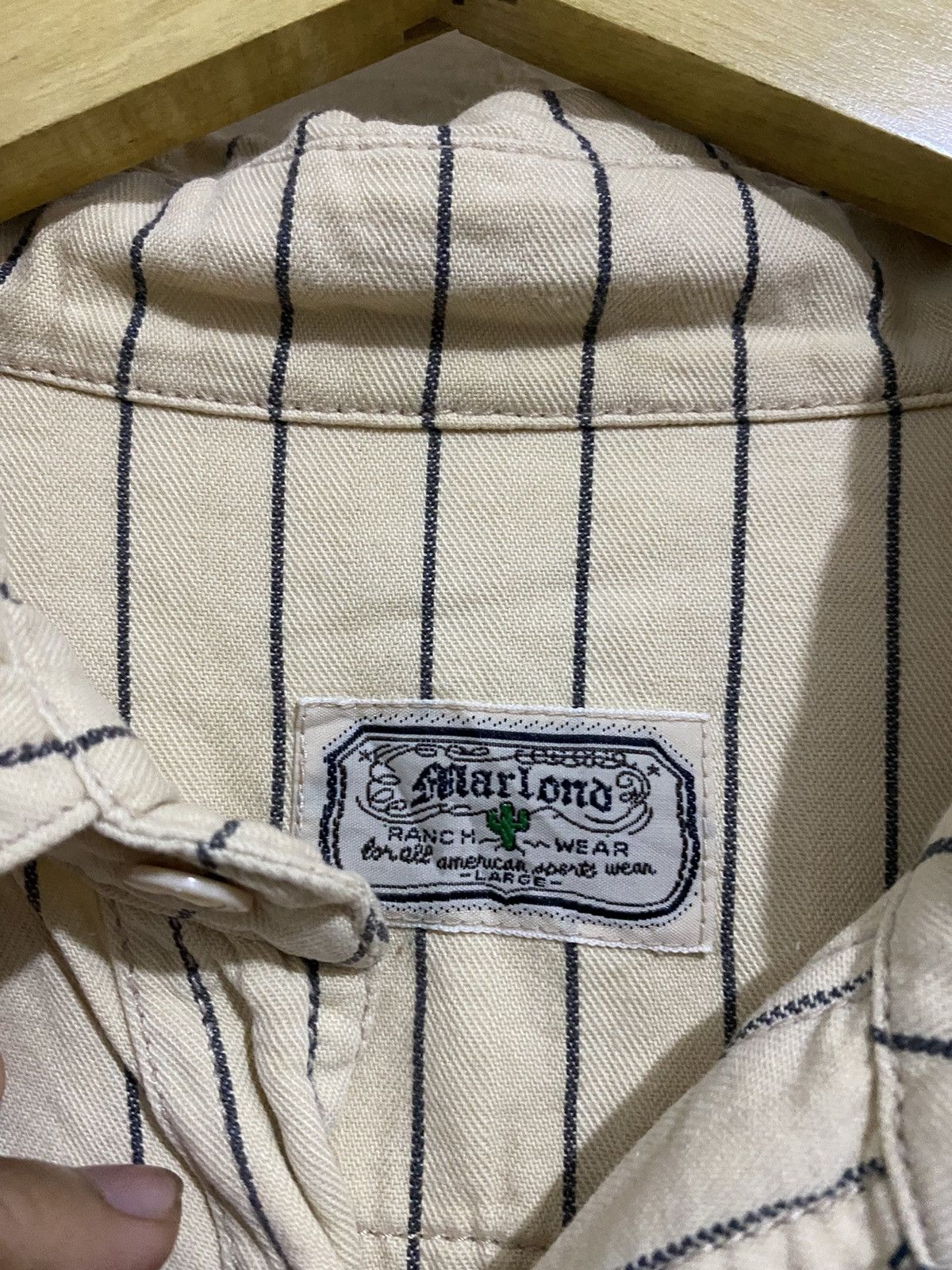 Japanese Brand 💸BINDINGOFFER💸Marlond Bowling Shirt Stripe AA0138 Size US L / EU 52-54 / 3 - 4 Thumbnail