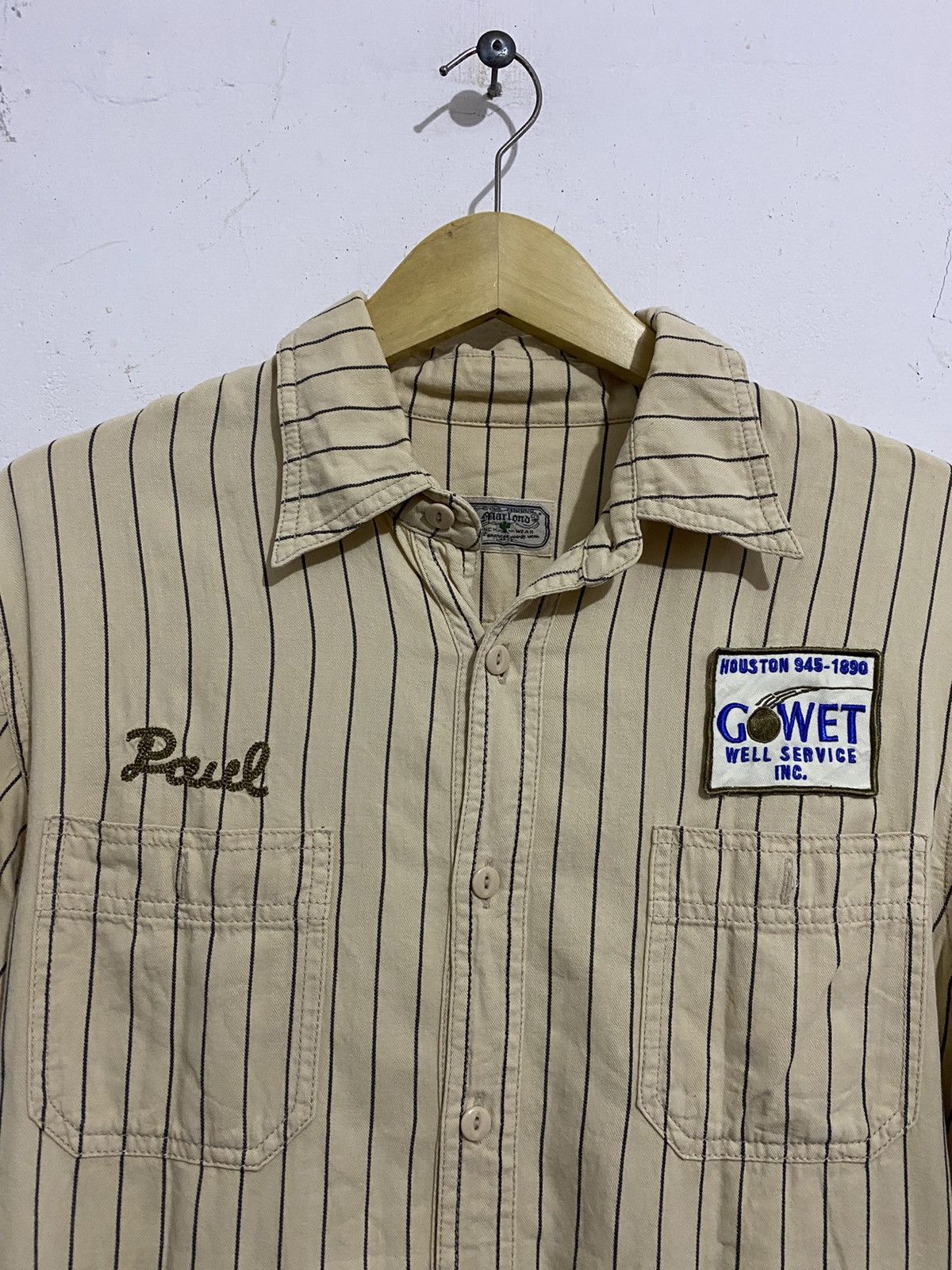 Japanese Brand 💸BINDINGOFFER💸Marlond Bowling Shirt Stripe AA0138 Size US L / EU 52-54 / 3 - 2 Thumbnail
