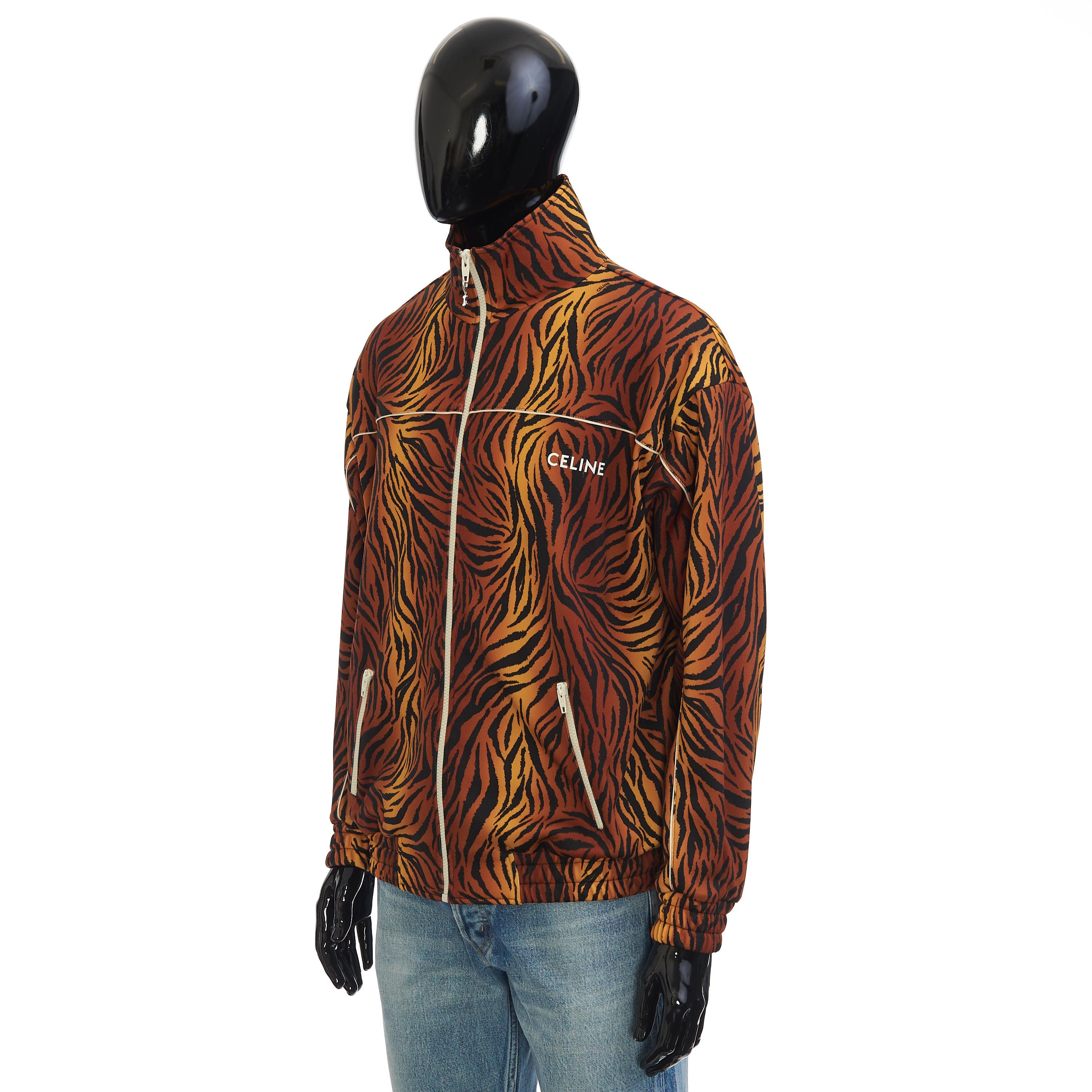 Celine Loose Sweatshirt In Double Face Jersey With Tiger Print Size US M / EU 48-50 / 2 - 2 Thumbnail