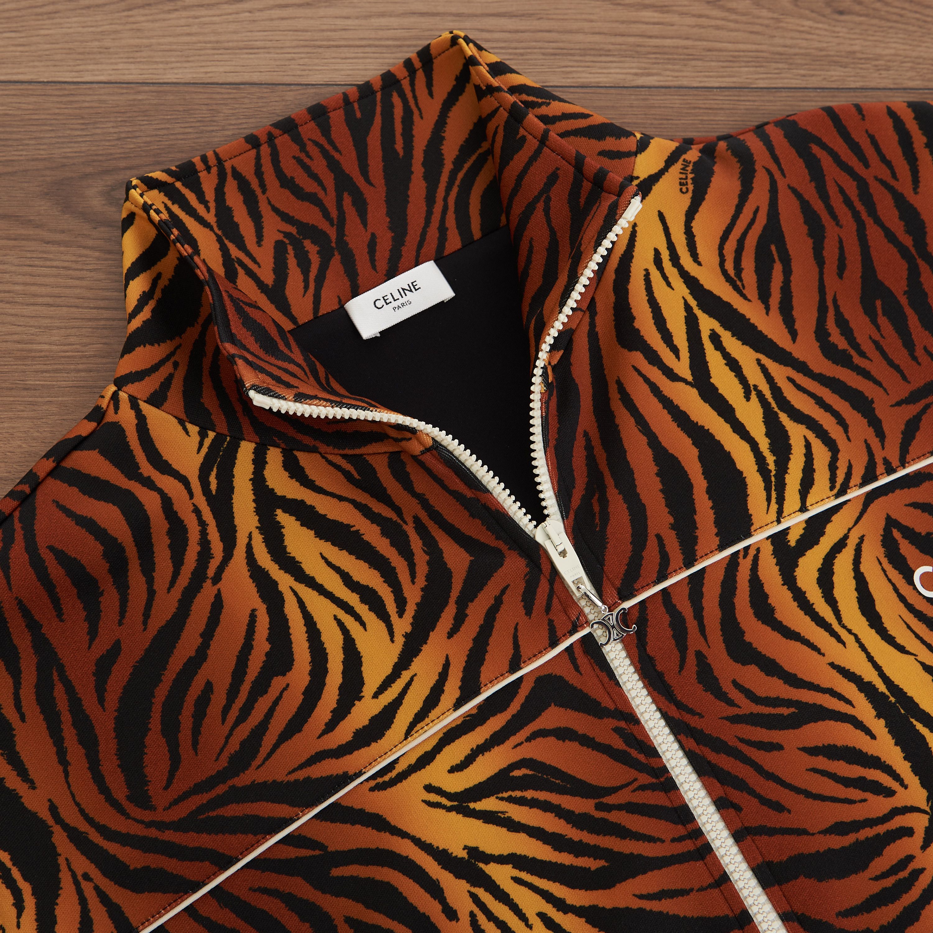 Celine Loose Sweatshirt In Double Face Jersey With Tiger Print Size US M / EU 48-50 / 2 - 9 Thumbnail