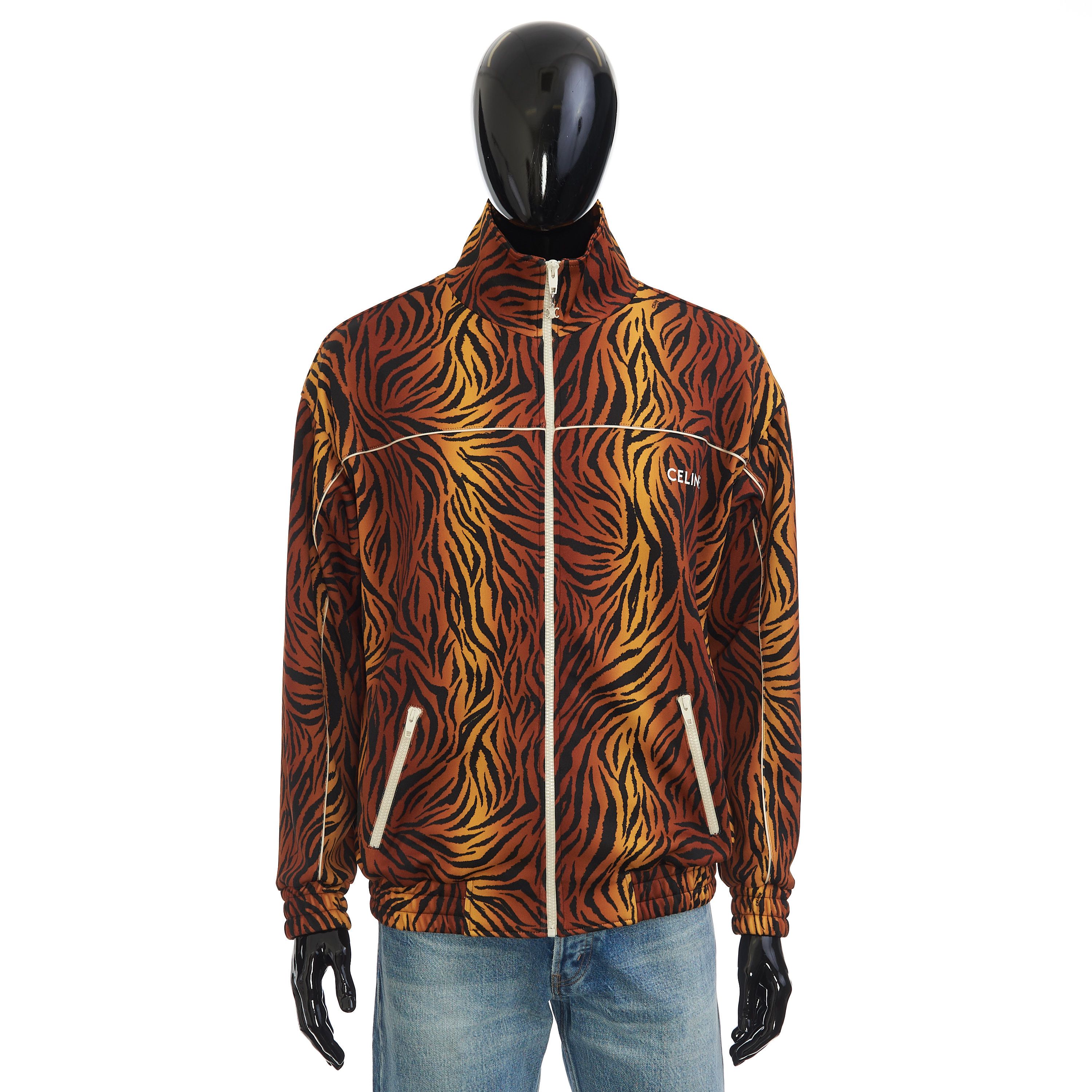 Celine Loose Sweatshirt In Double Face Jersey With Tiger Print Size US M / EU 48-50 / 2 - 1 Thumbnail