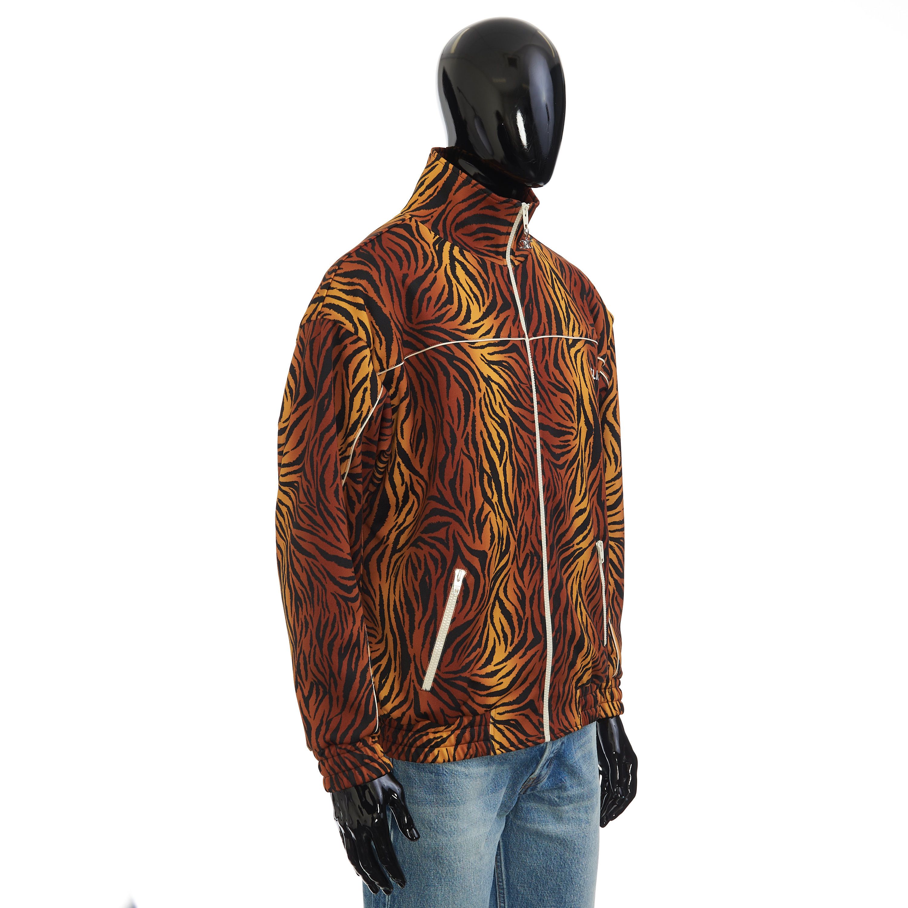Celine Loose Sweatshirt In Double Face Jersey With Tiger Print Size US M / EU 48-50 / 2 - 8 Thumbnail