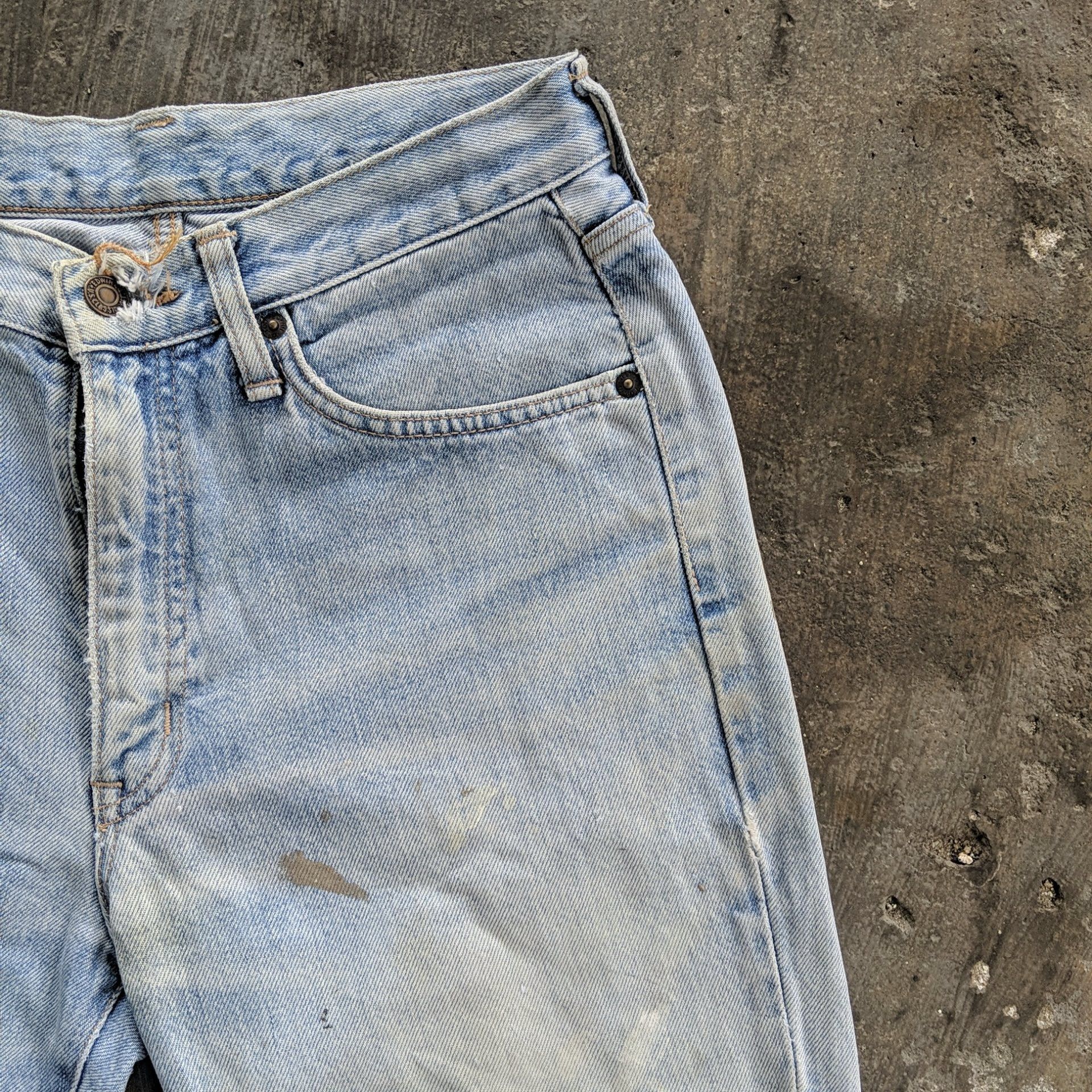 Japanese Brand Vintage Edwin US Distressed Faded Denim Jean Pant W28 Size US 28 / EU 44 - 4 Thumbnail