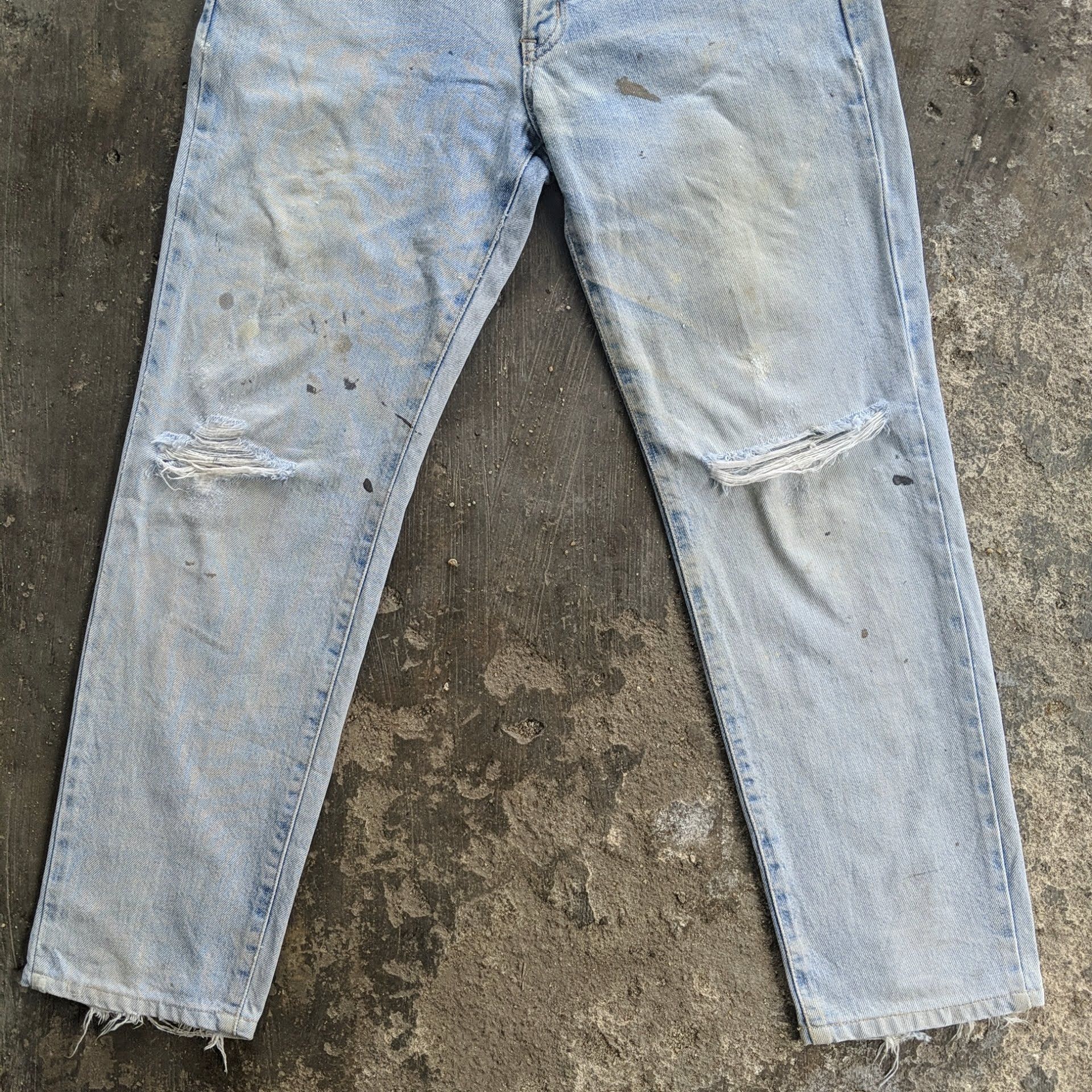Japanese Brand Vintage Edwin US Distressed Faded Denim Jean Pant W28 Size US 28 / EU 44 - 5 Thumbnail