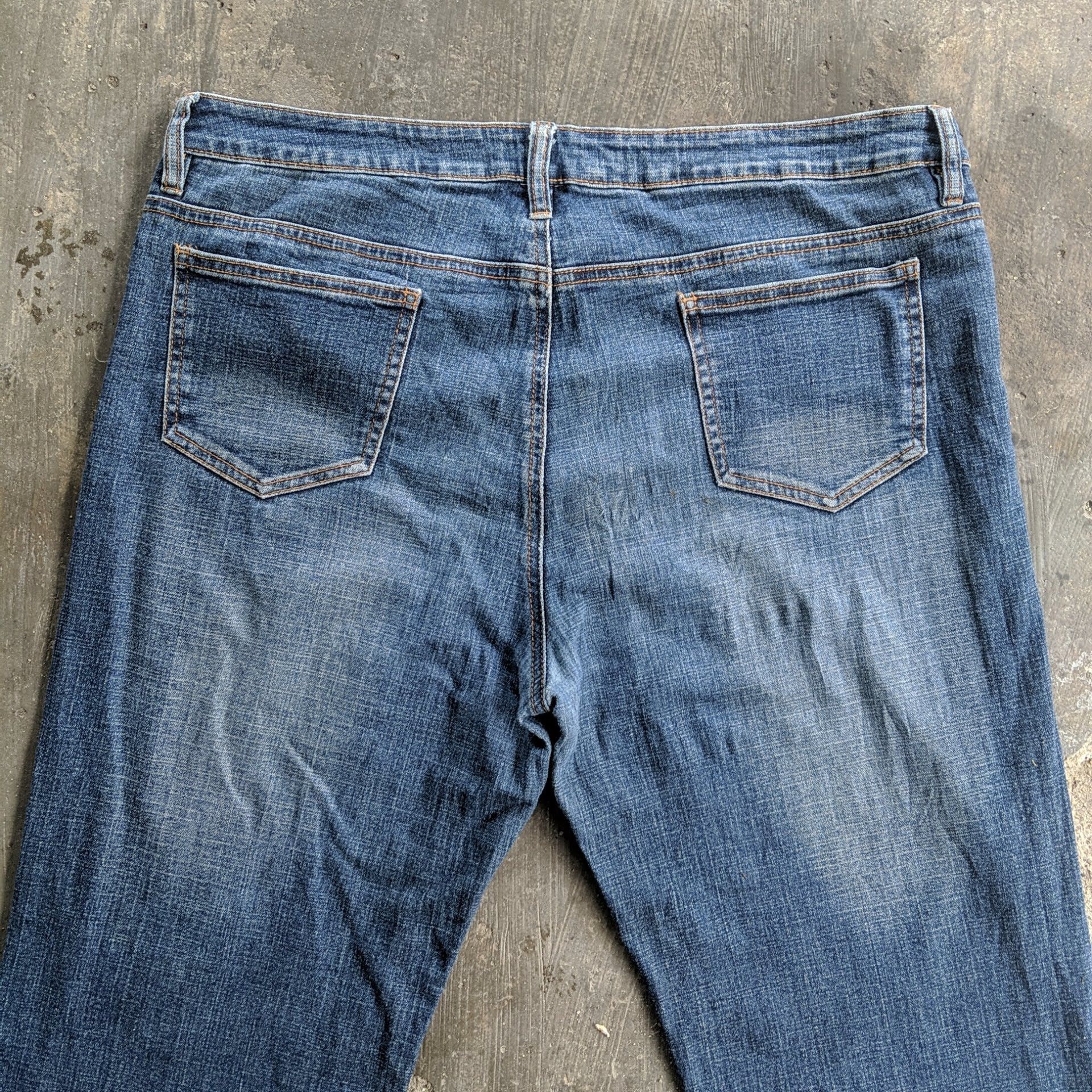 Japanese Brand Vintage Jinnee Flare Boot Cut Faded Denim Jeans Pants W37 Size US 37 - 4 Thumbnail