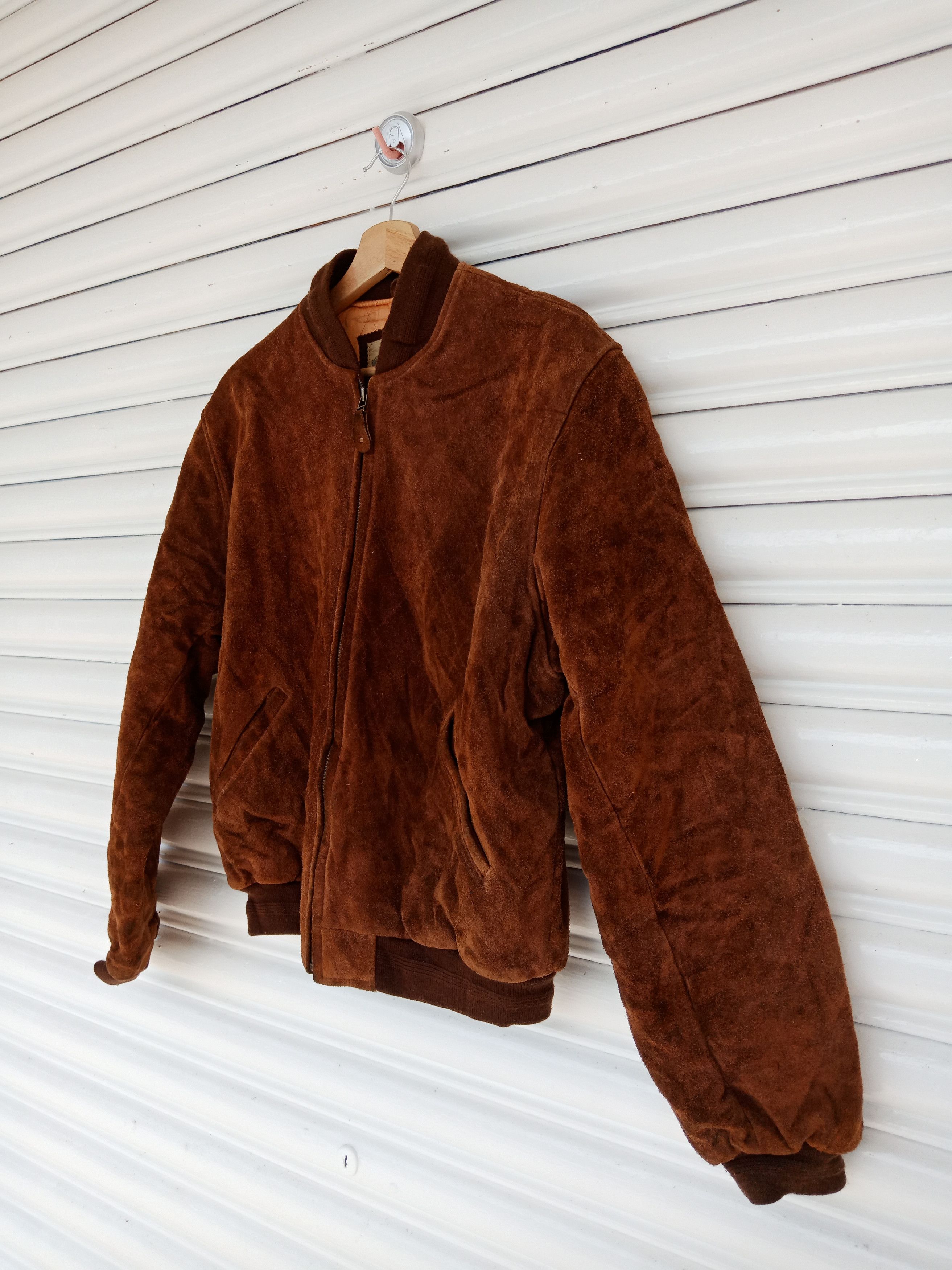 Genuine Leather Leathercraft United Worker Suede Brown Bomber Size US L / EU 52-54 / 3 - 4 Thumbnail