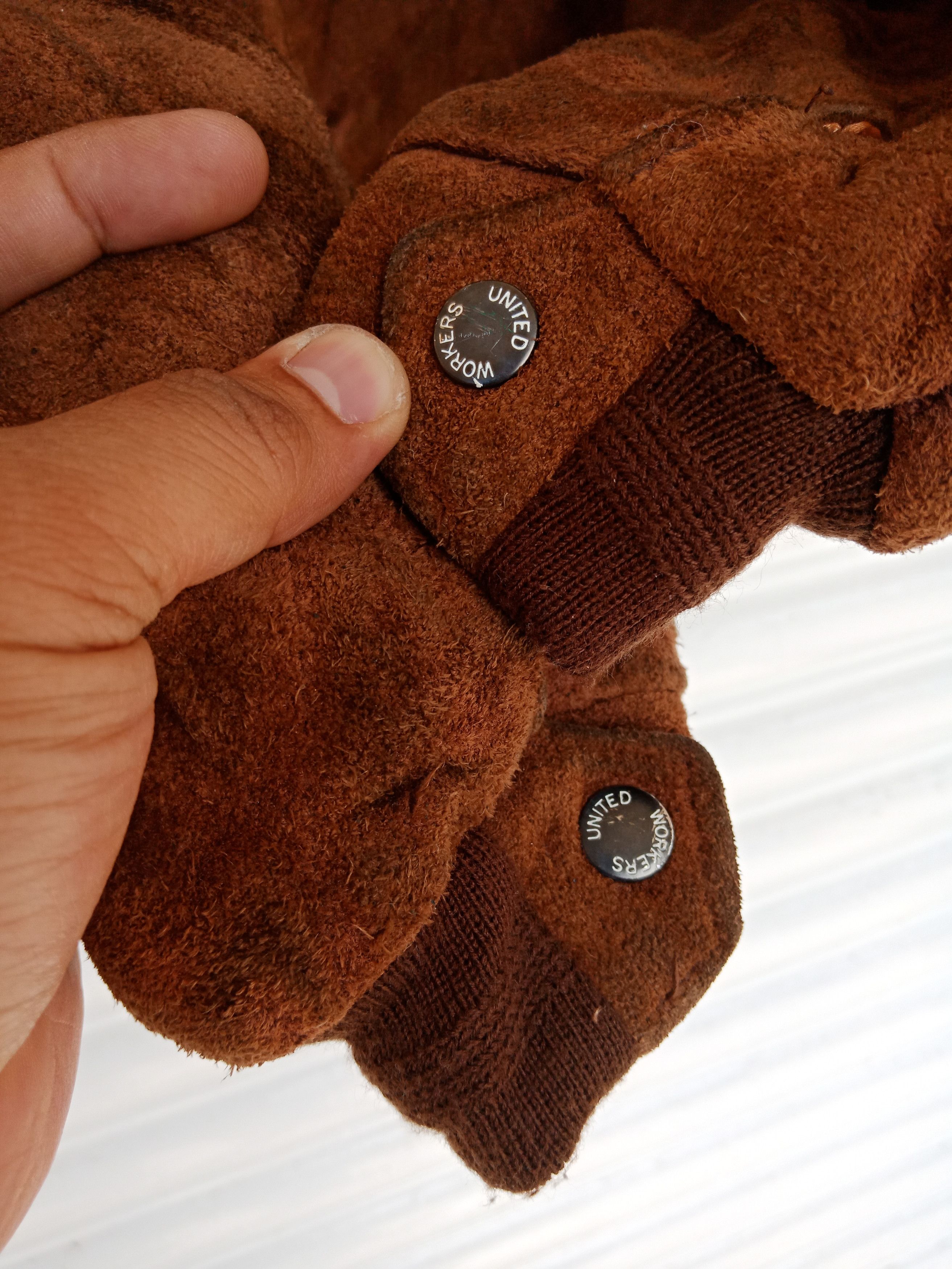 Genuine Leather Leathercraft United Worker Suede Brown Bomber Size US L / EU 52-54 / 3 - 6 Thumbnail