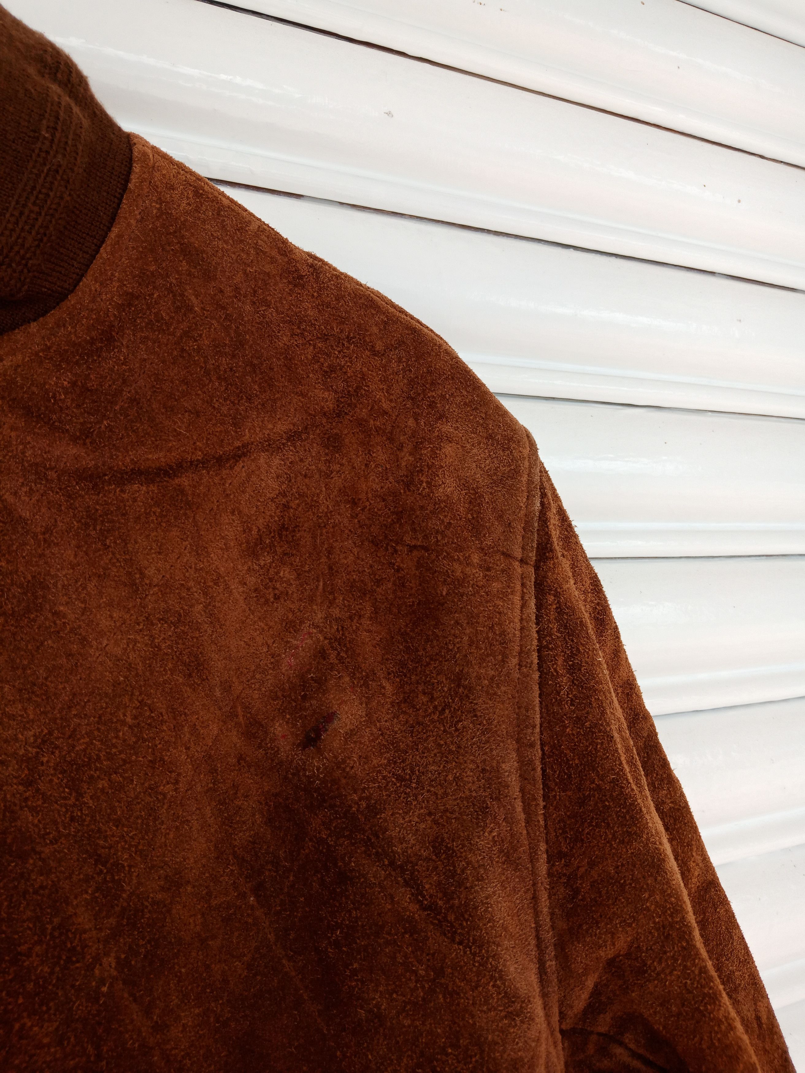 Genuine Leather Leathercraft United Worker Suede Brown Bomber Size US L / EU 52-54 / 3 - 7 Thumbnail