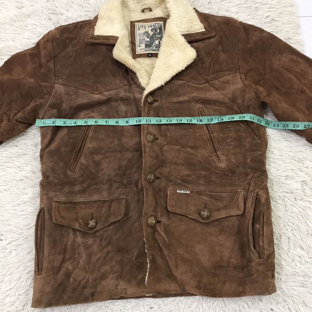 Leather Vintage Life Tools sherpa suede leather button up jacket Size US M / EU 48-50 / 2 - 8 Thumbnail
