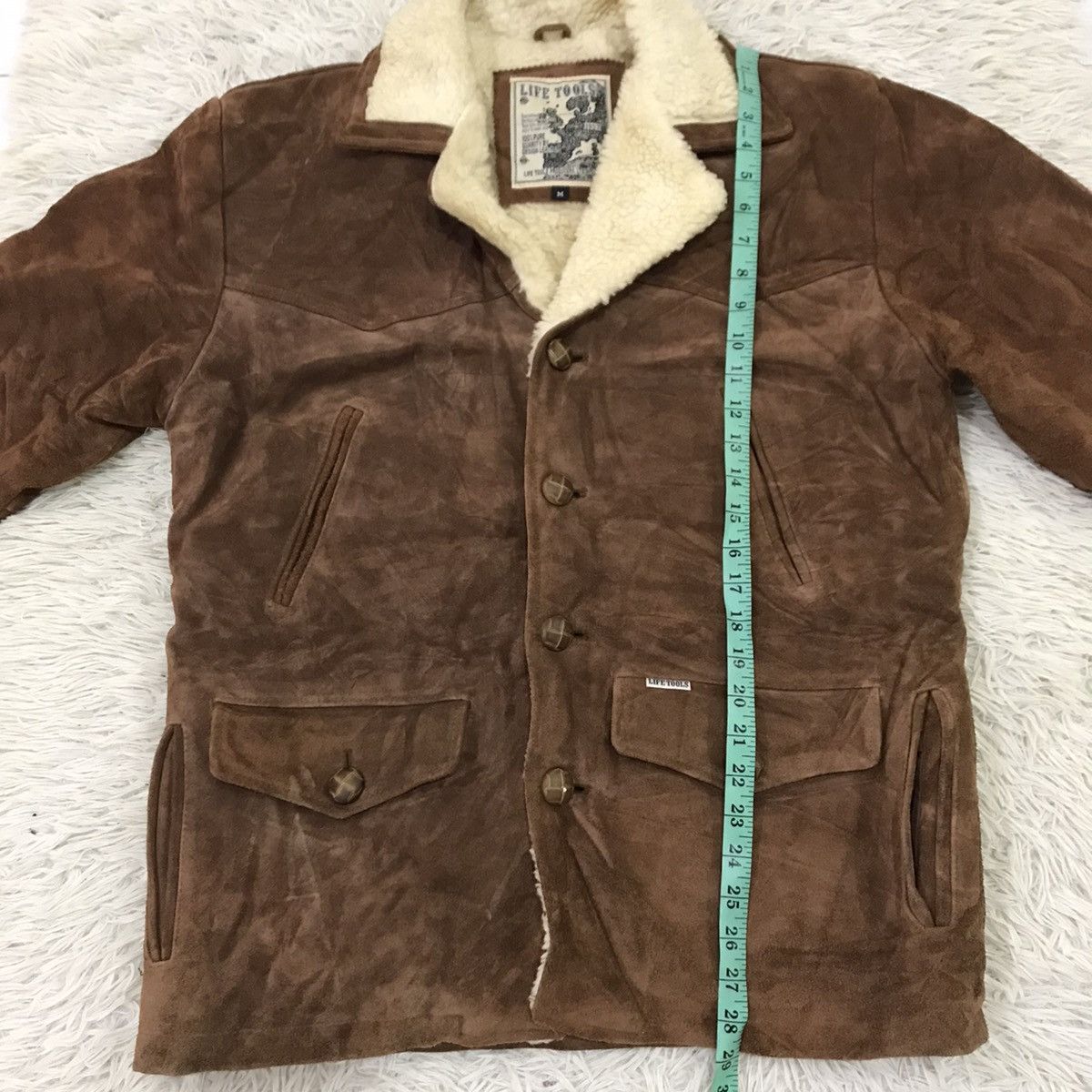 Leather Vintage Life Tools sherpa suede leather button up jacket Size US M / EU 48-50 / 2 - 9 Thumbnail