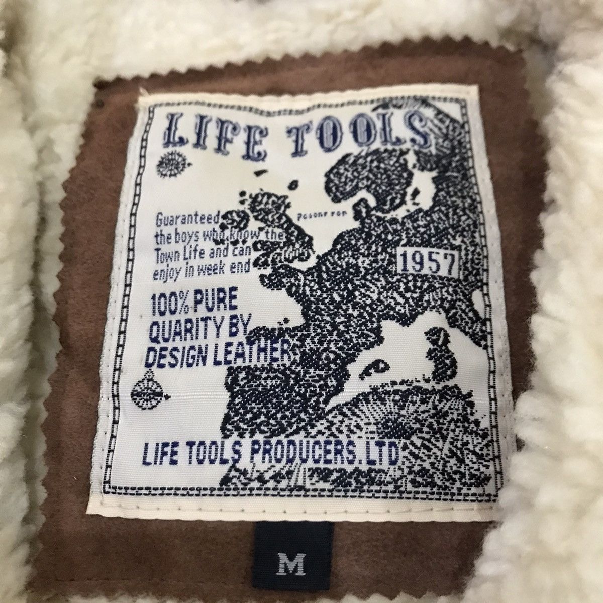 Leather Vintage Life Tools sherpa suede leather button up jacket Size US M / EU 48-50 / 2 - 5 Thumbnail