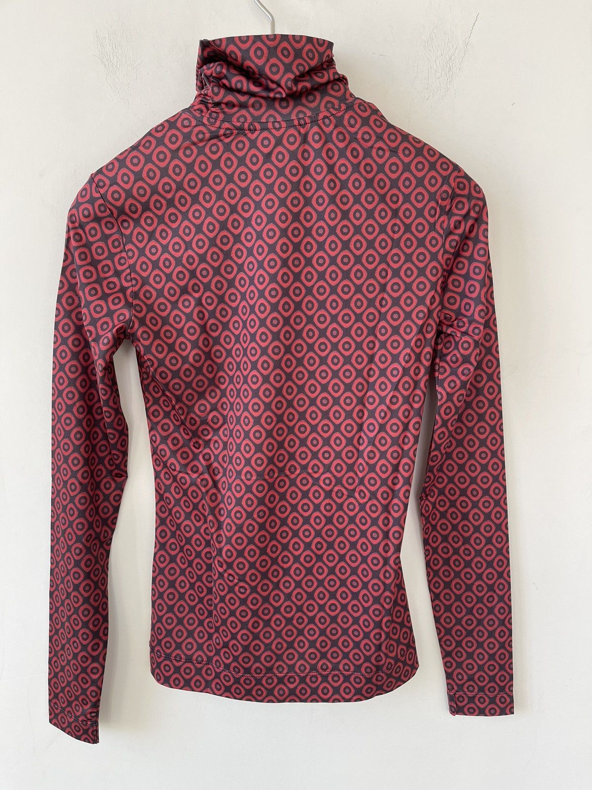 Printed Stretch Turtleneck T-Shirt