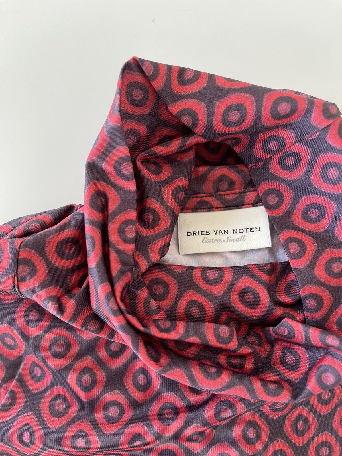 Printed Stretch Turtleneck T-Shirt