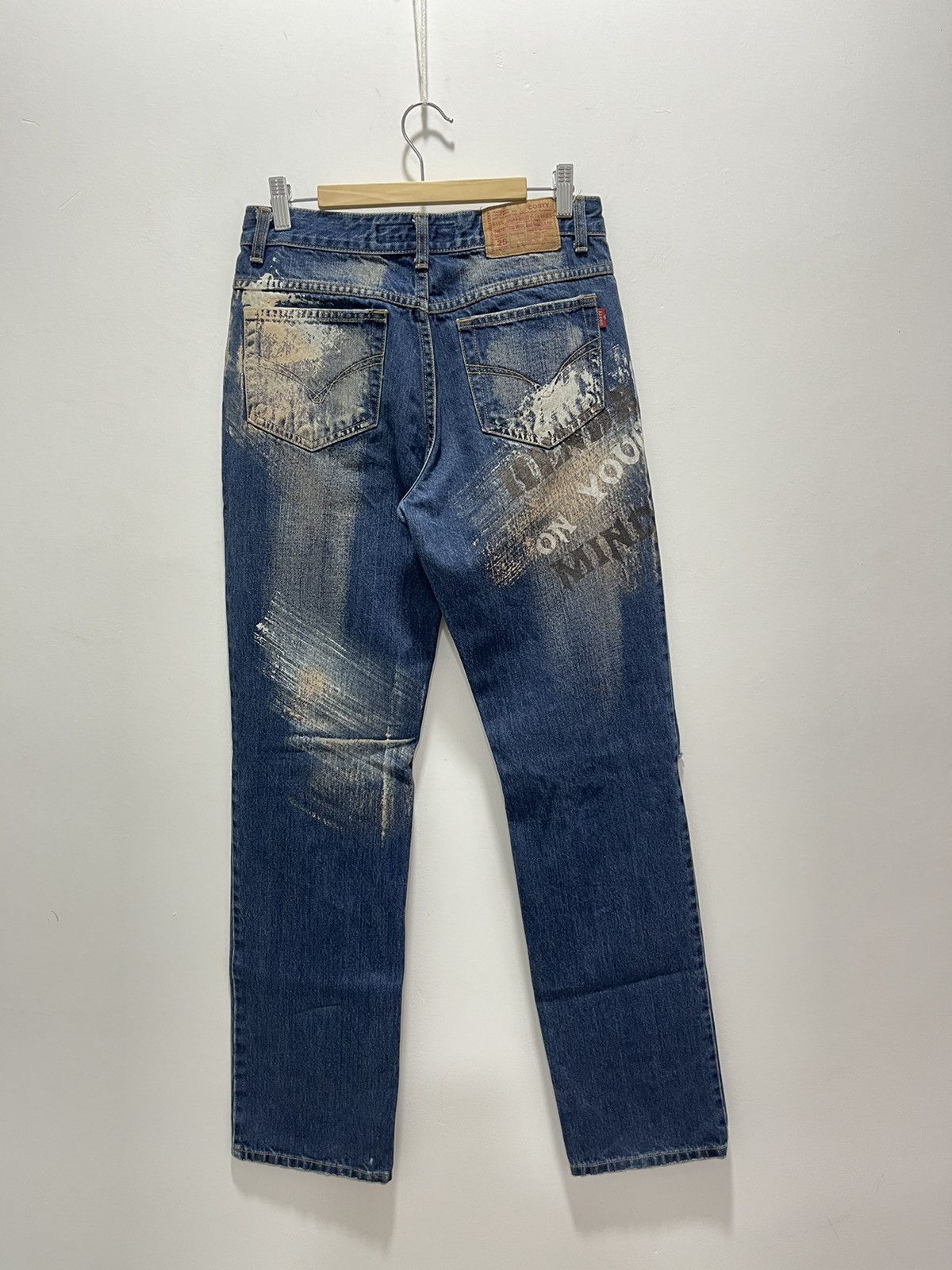 Japanese Brand × Vintage DISTRESSED COSTY RIPPED JIMM HENDRIX PRINTED ART DENIM JEANS Size US 28 / EU 44 - 9 Thumbnail