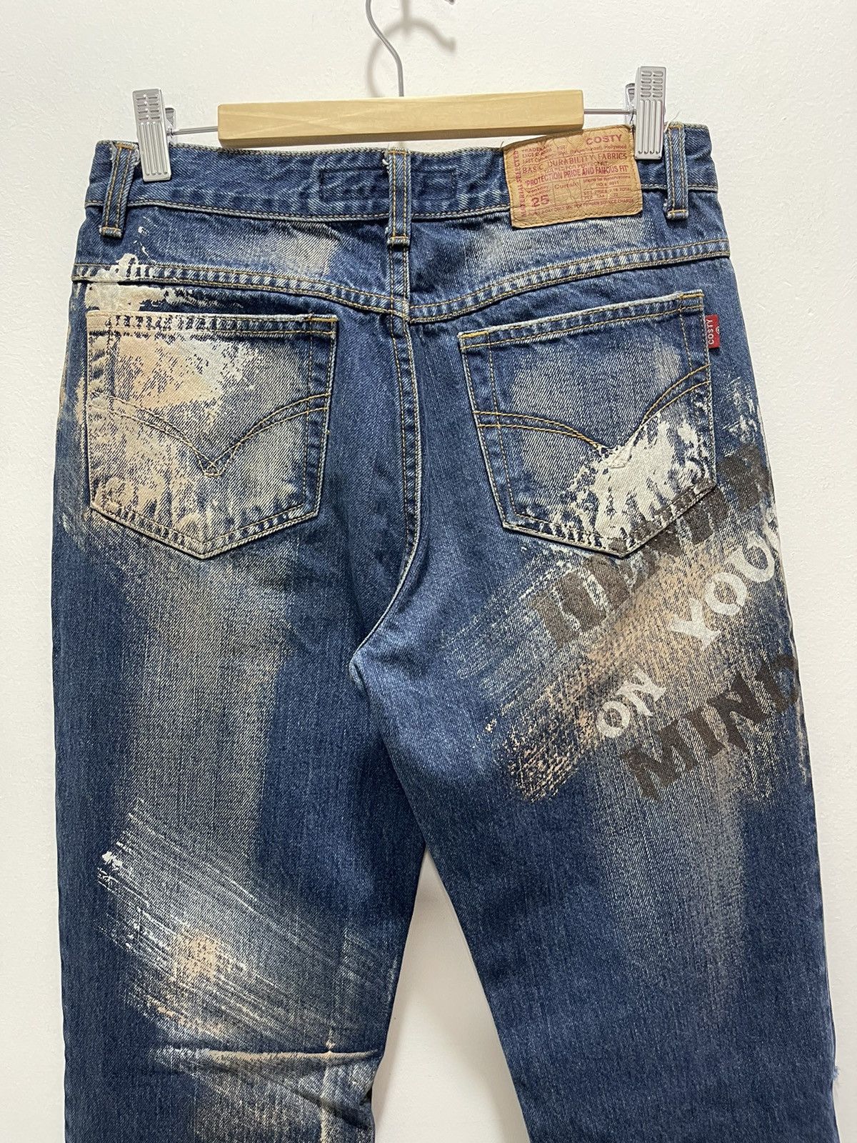 Japanese Brand × Vintage DISTRESSED COSTY RIPPED JIMM HENDRIX PRINTED ART DENIM JEANS Size US 28 / EU 44 - 12 Thumbnail