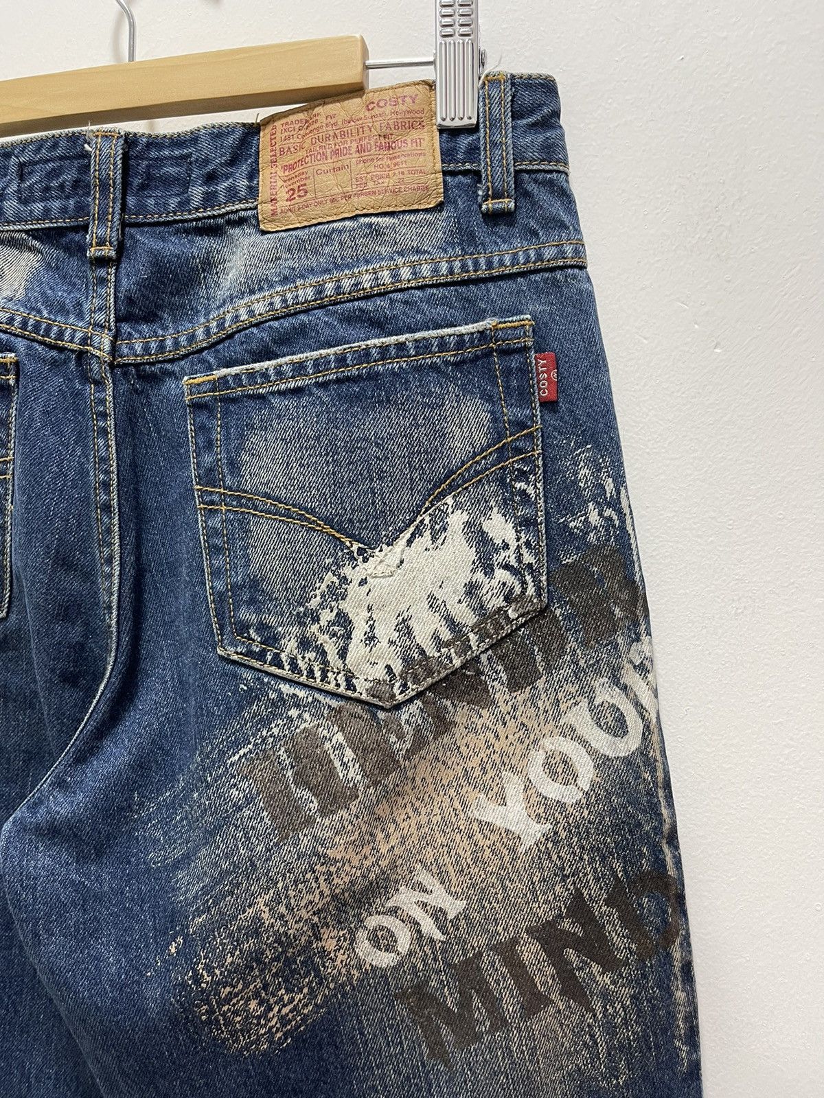 Japanese Brand × Vintage DISTRESSED COSTY RIPPED JIMM HENDRIX PRINTED ART DENIM JEANS Size US 28 / EU 44 - 10 Thumbnail