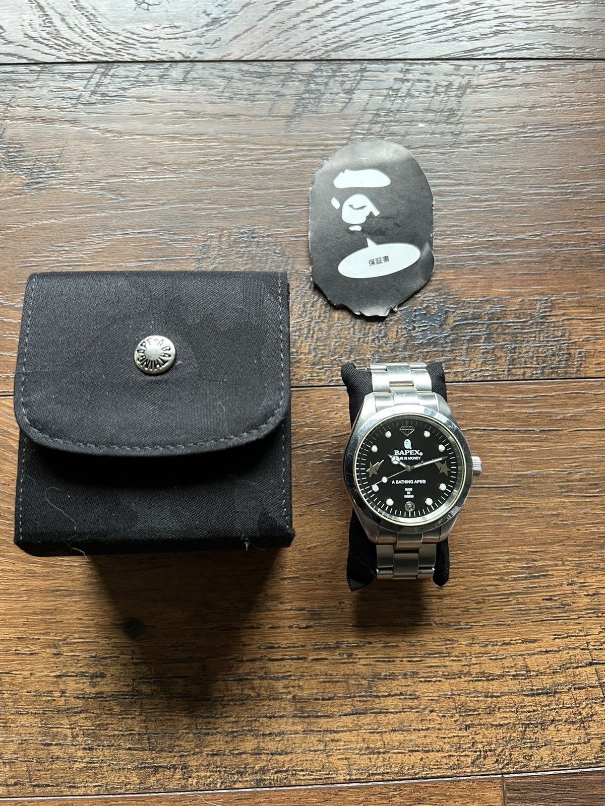 2007 Bape ‘Time is Money’ Bapex Watch black dial 44mm