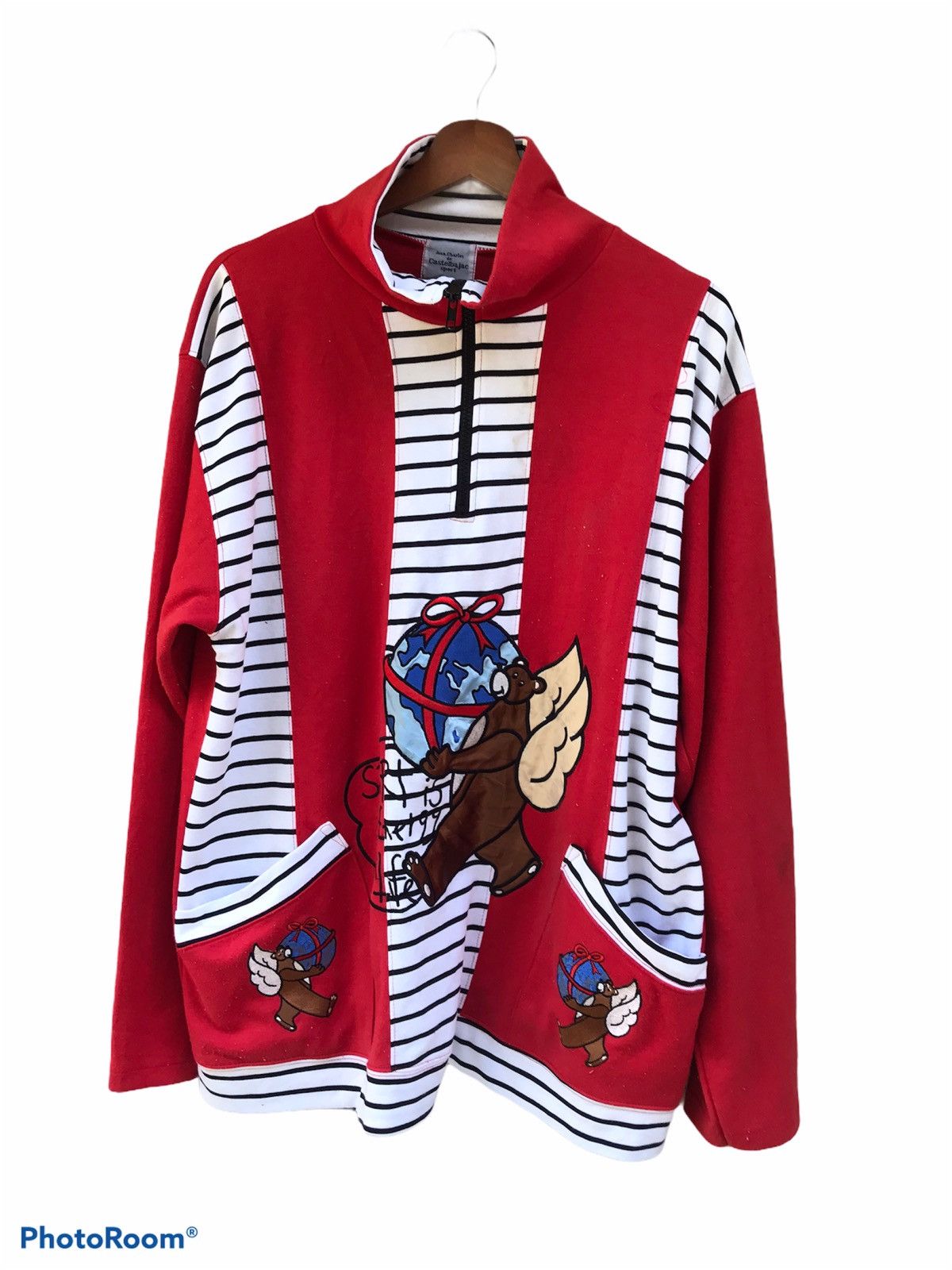 Jean Charles De Castelbajac × Vintage Vtg Jc de castel bajac long sleeve half zipper embroidery Size US L / EU 52-54 / 3 - 1 Thumbnail
