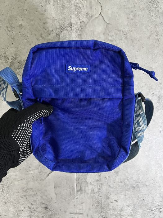 Supreme shoulder sale bag ss18 blue