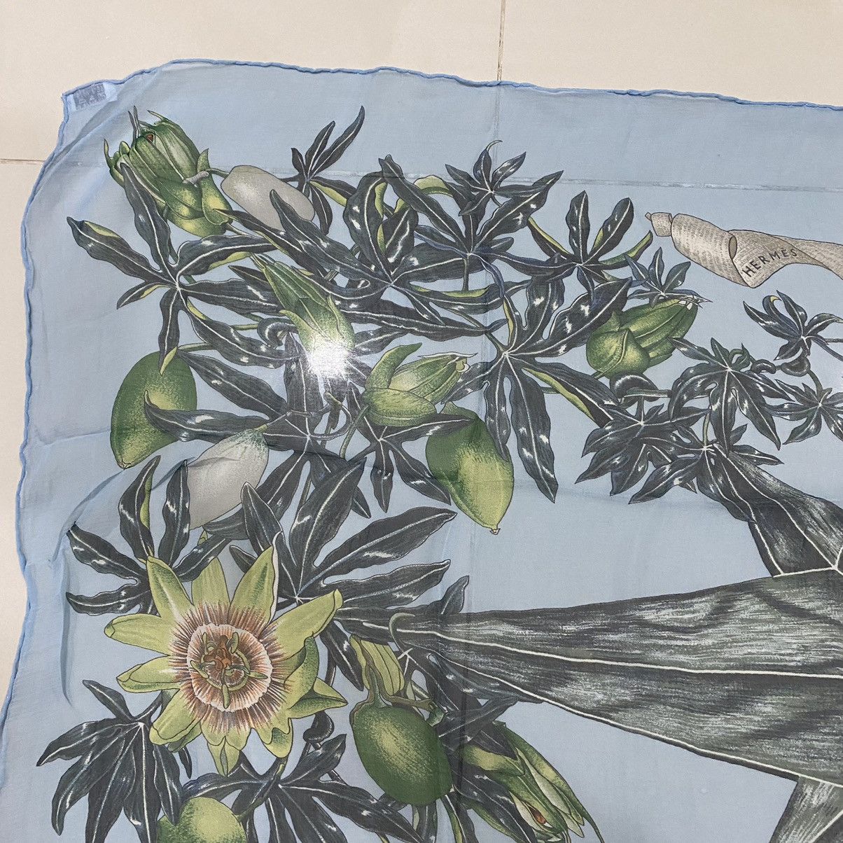 Vintage vintage 1996 hermes passiflores silk scarf Size ONE SIZE - 4 Thumbnail