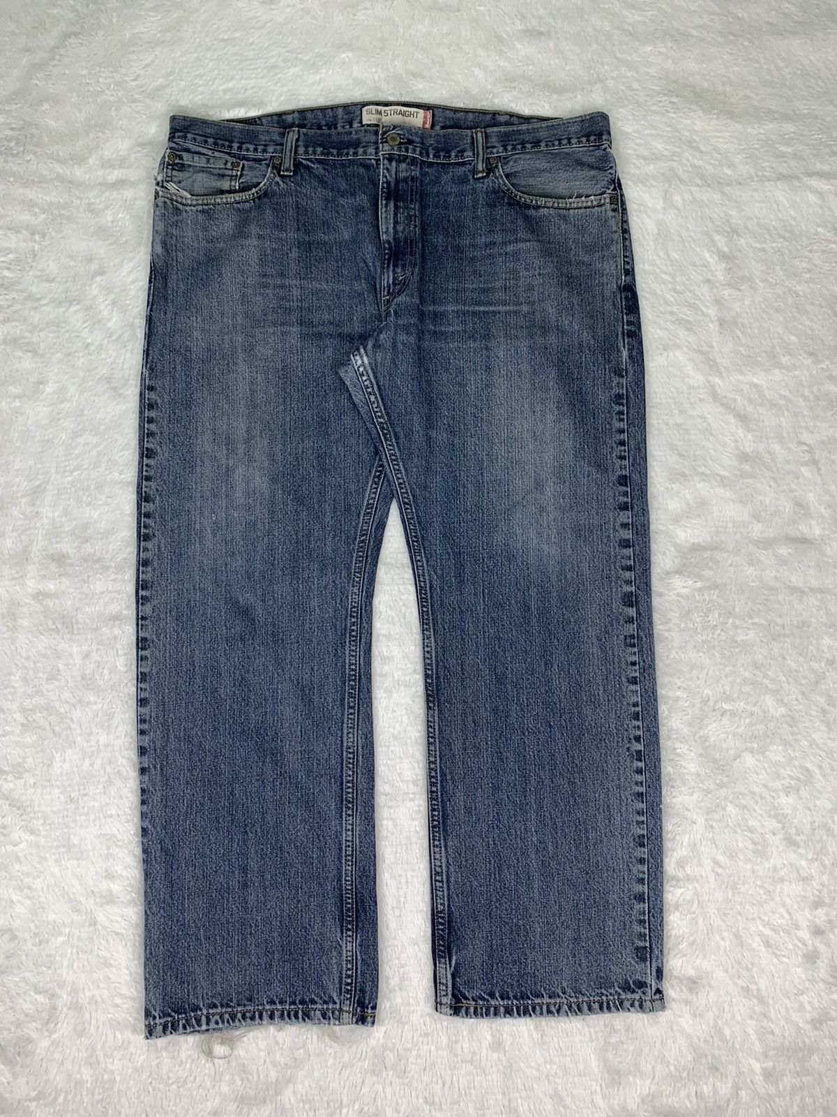 image of Levis 514 Faded Blue Jeans, Men's (Size 42)