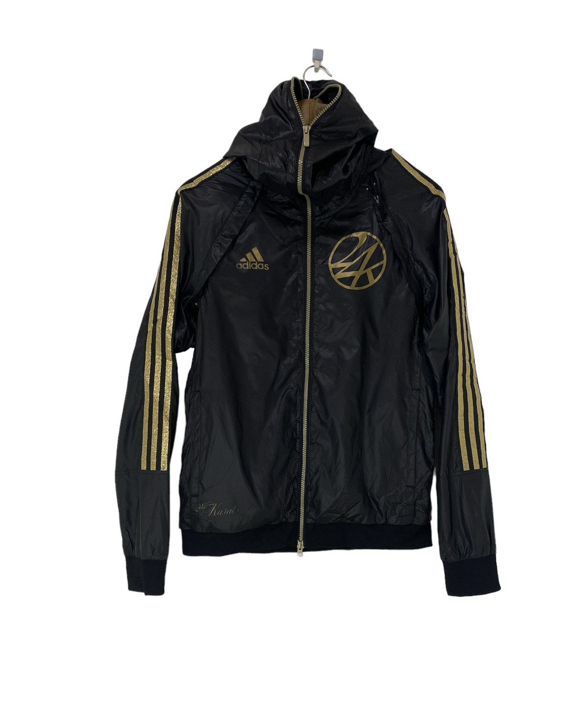 Adidas × Japanese Brand Adidas Full Zipper Jacket X 24 Karats Big Logo Design Size US S / EU 44-46 / 1 - 2 Thumbnail